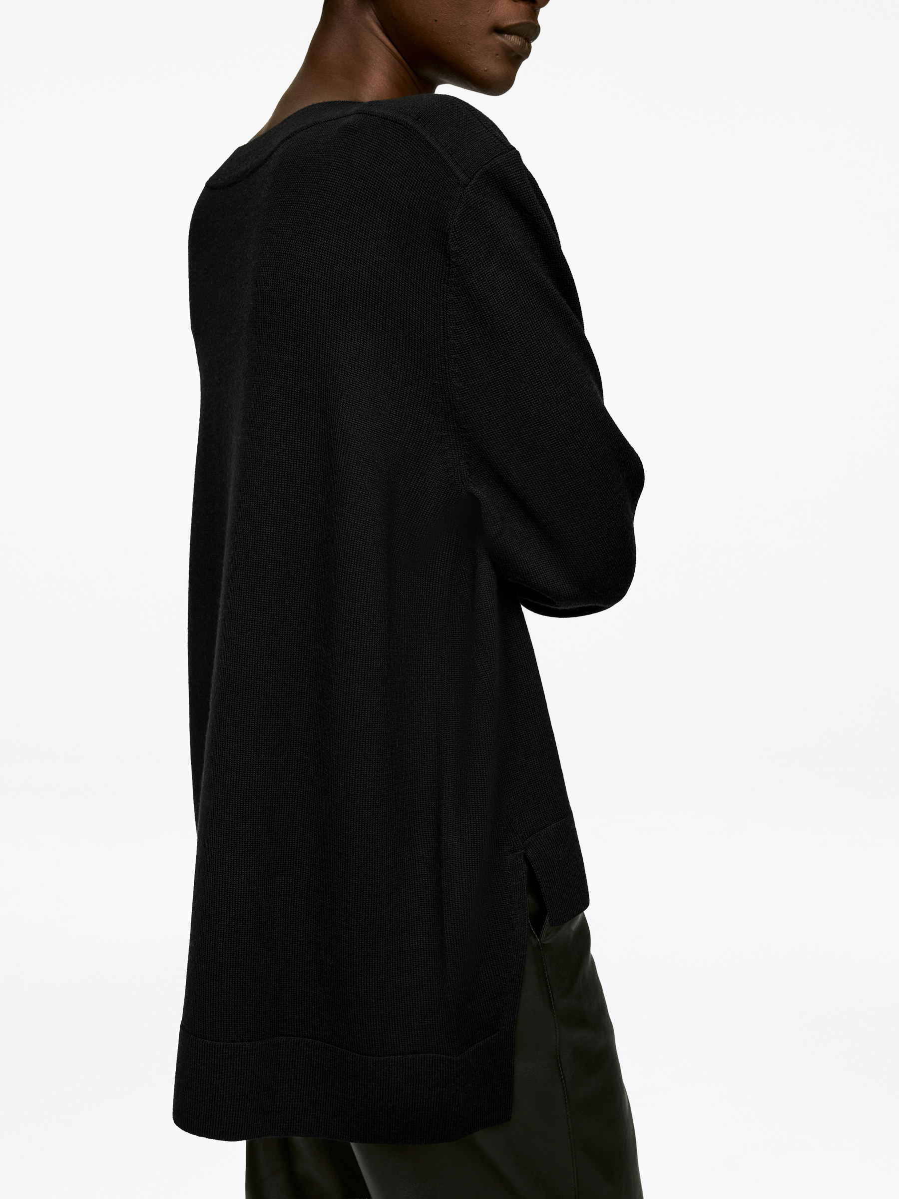 Pull en laine - Noir - Loose fit - Femme - StillMedia/Lookbook - 3