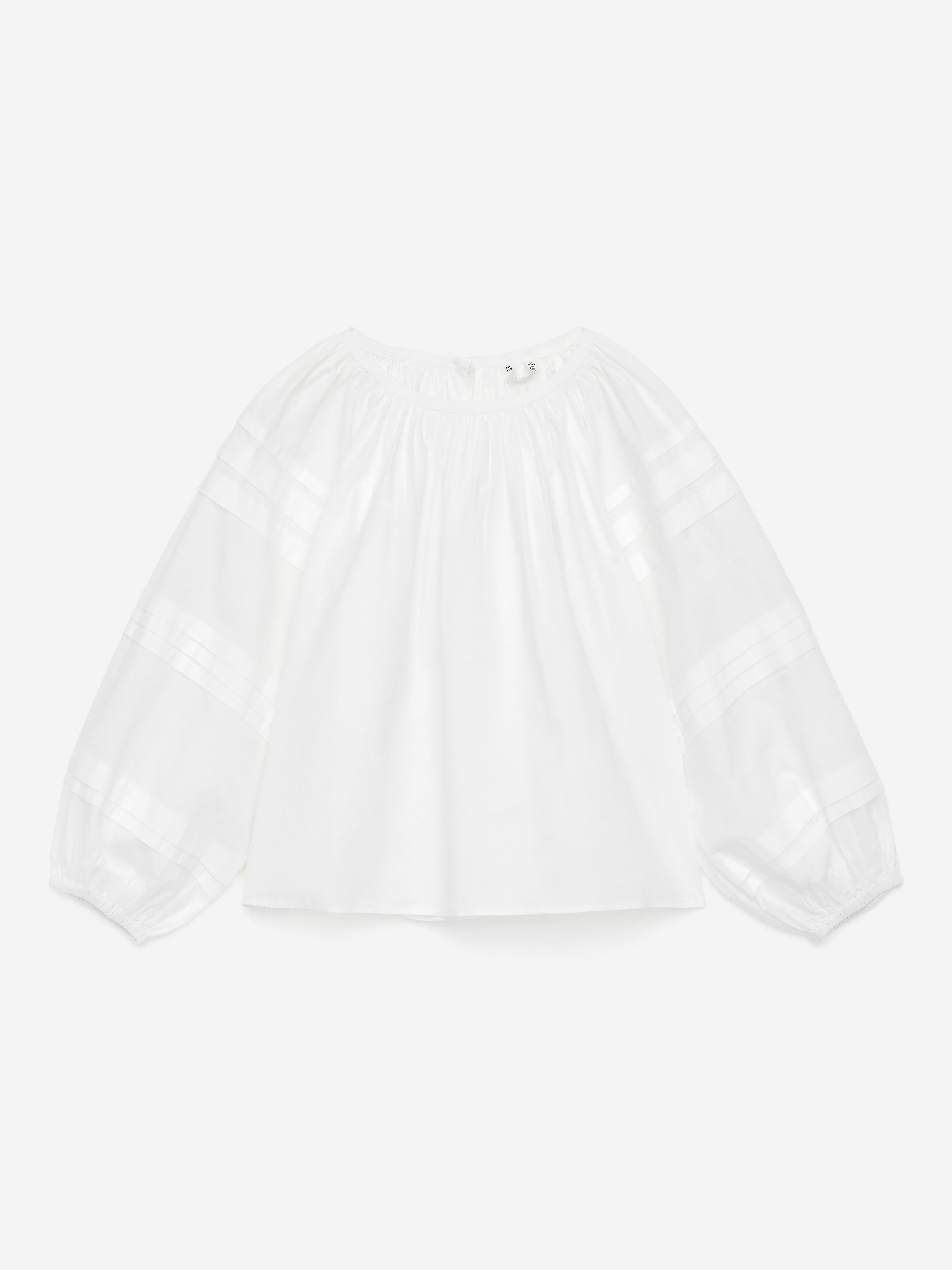 Tuck-Detailed Poplin Blouse - White - Regular fit - Children - StillMedia/DescriptiveStillLife - 3