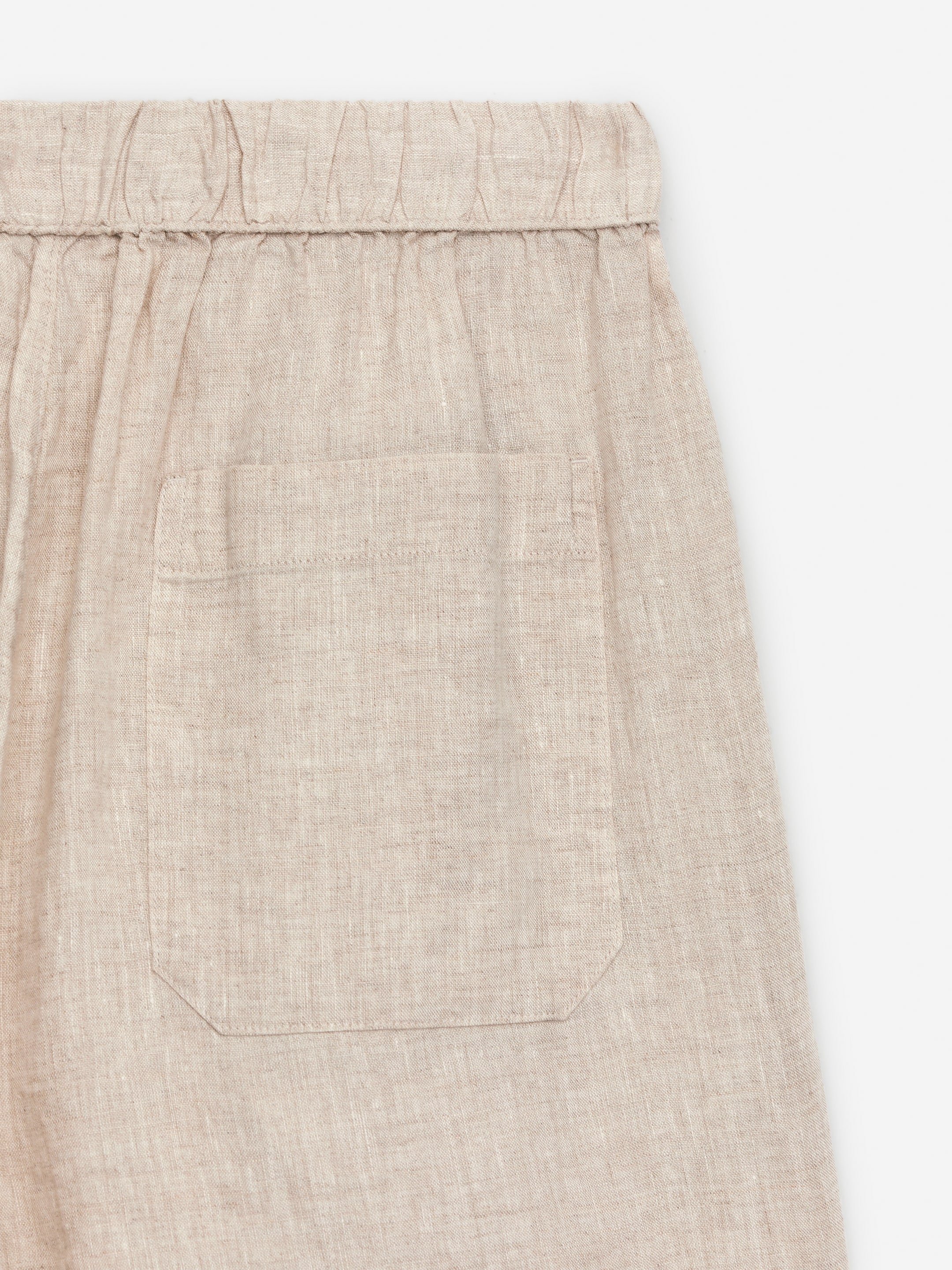 Linen Shorts - Beige - Regular fit - Men - StillMedia/DescriptiveDetail - 2
