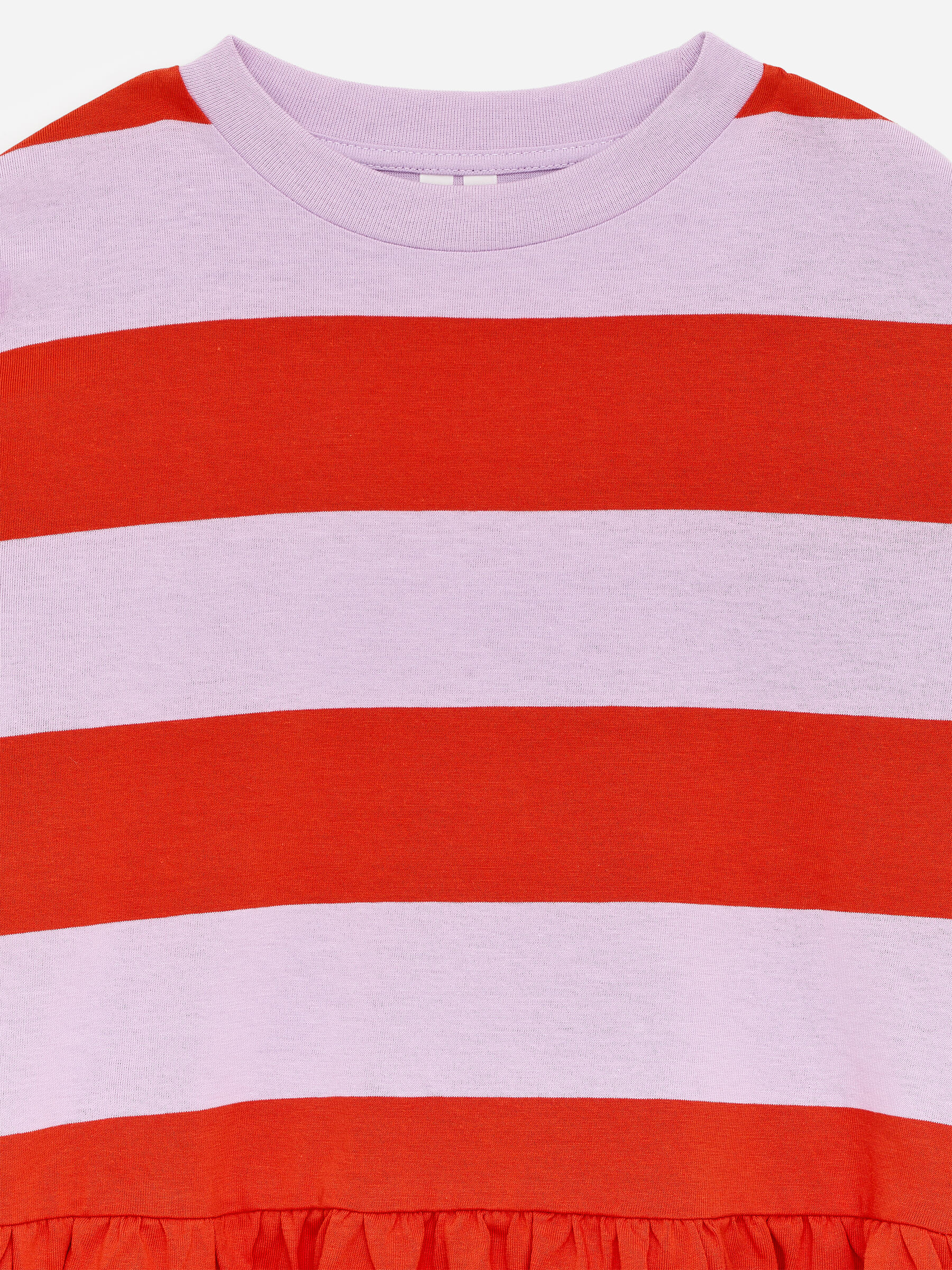 Vestido de punto con volantes - Lila/Rojo - Corte relajado - Children - StillMedia/DescriptiveDetail - 1