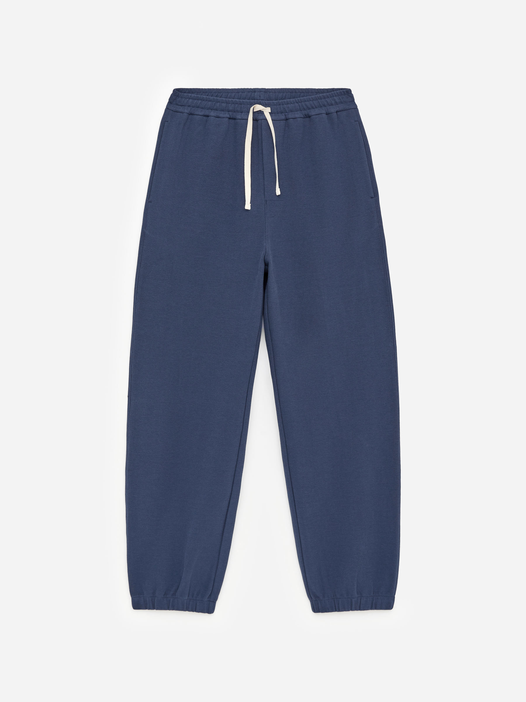 Textured Sweatpants-Blue-17157