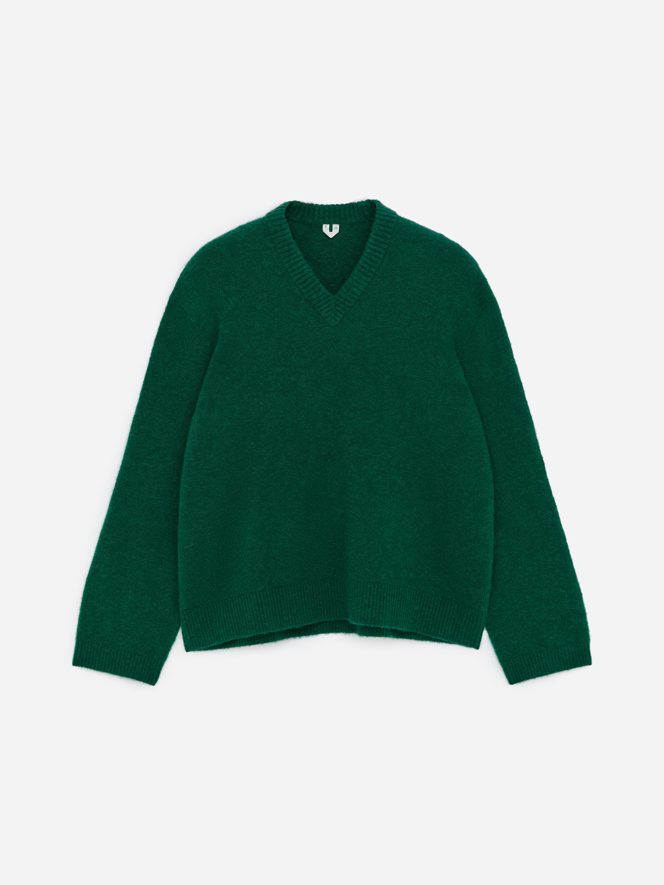 Maglione rilassato in misto alpaca e lana - Verde/Blu scuro
