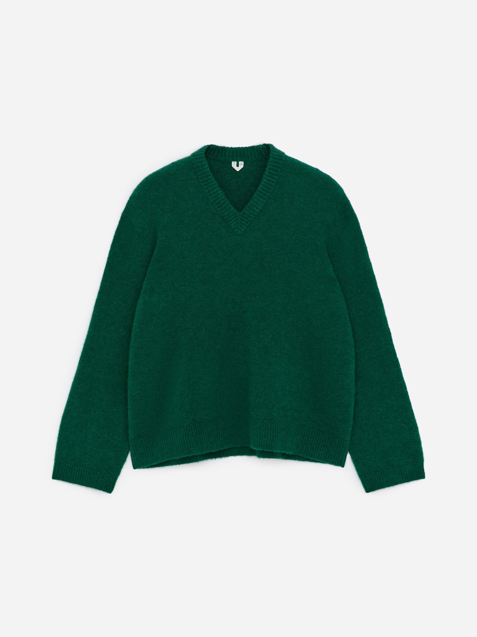 Pull décontracté en mélange d'alpaga - Vert/Bleu foncé/Marron - 2
