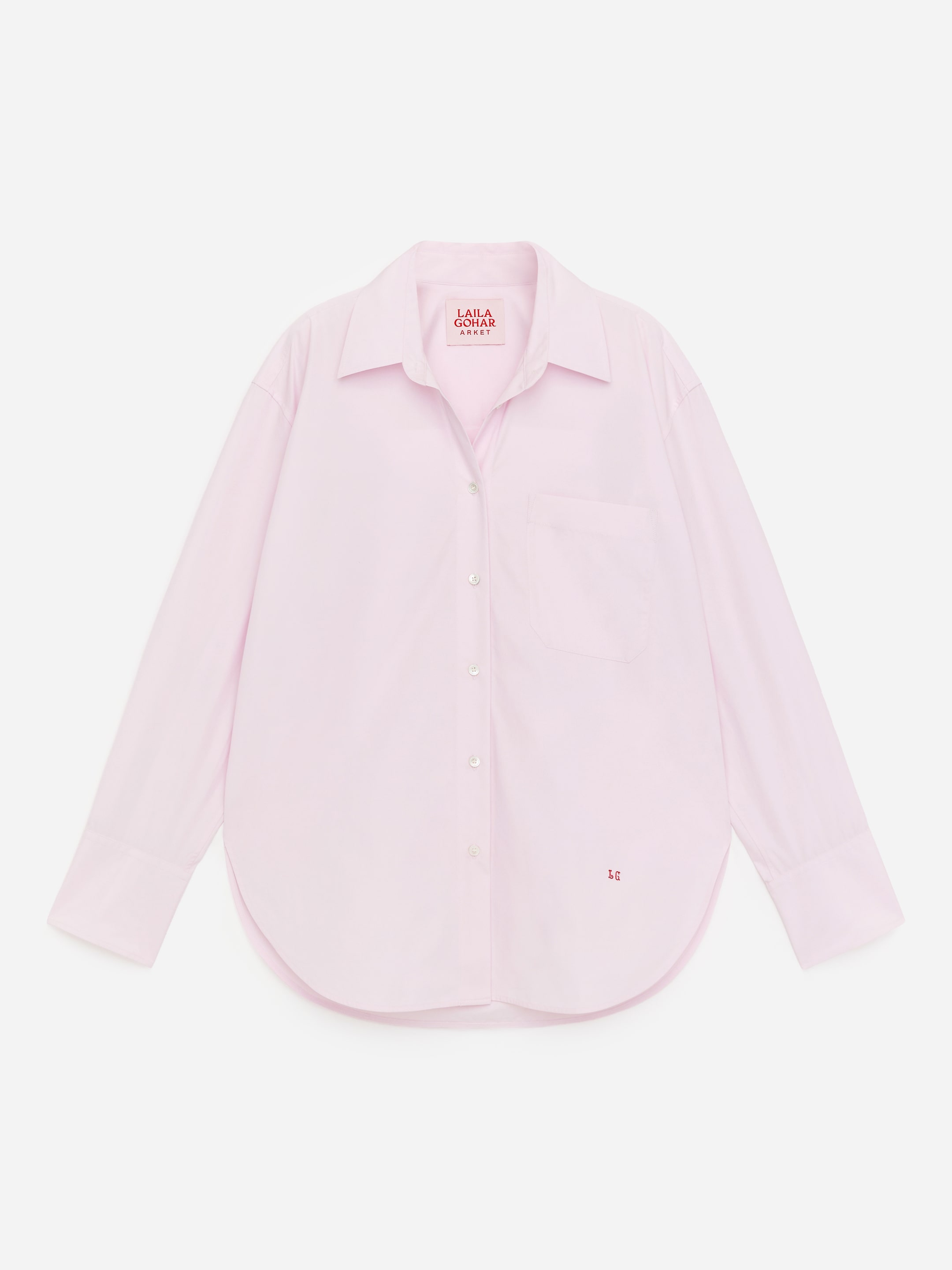 ARKET and Laila Gohar Button-Back Shirt-#DAD1DD-18864