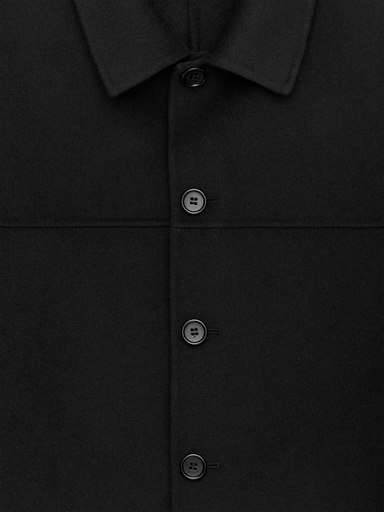 Dubbelvävd ulljacka - Off-black/Mörkblå/Mörkbeige - 7