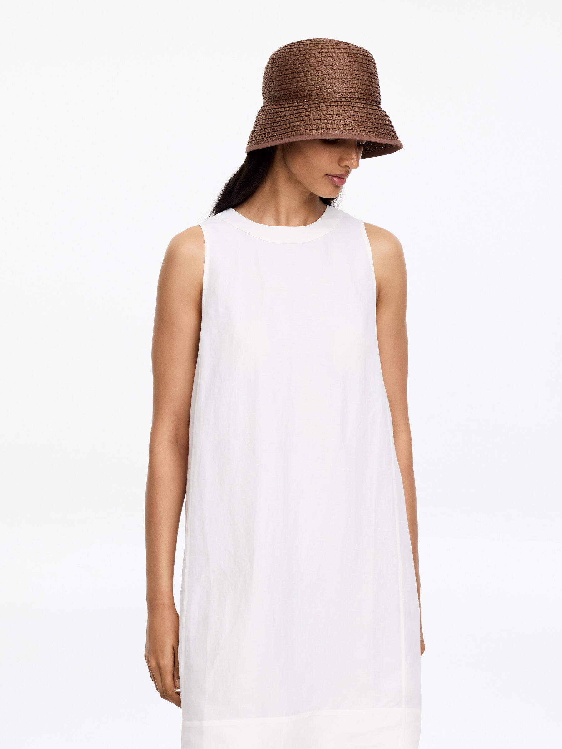 Sombrero de paja con ala plegada - Marrón - Women - StillMedia/Lookbook - 3