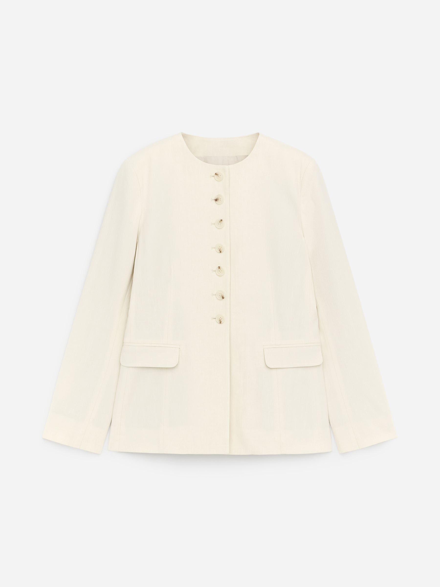 Blazer aus Leinenmischung-#EDE9D7-18516