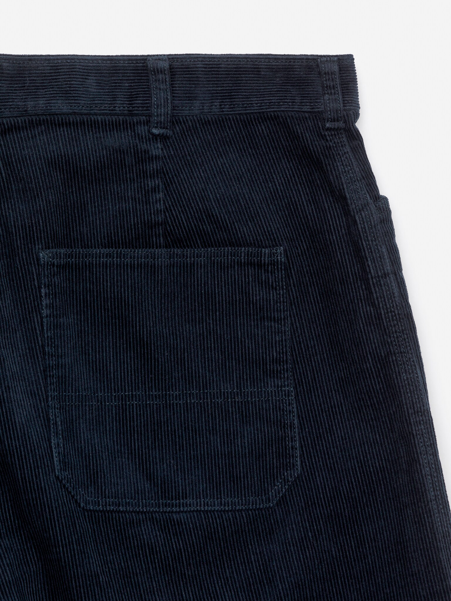 Pantalon décontracté en velours côtelé - Bleu foncé - 5