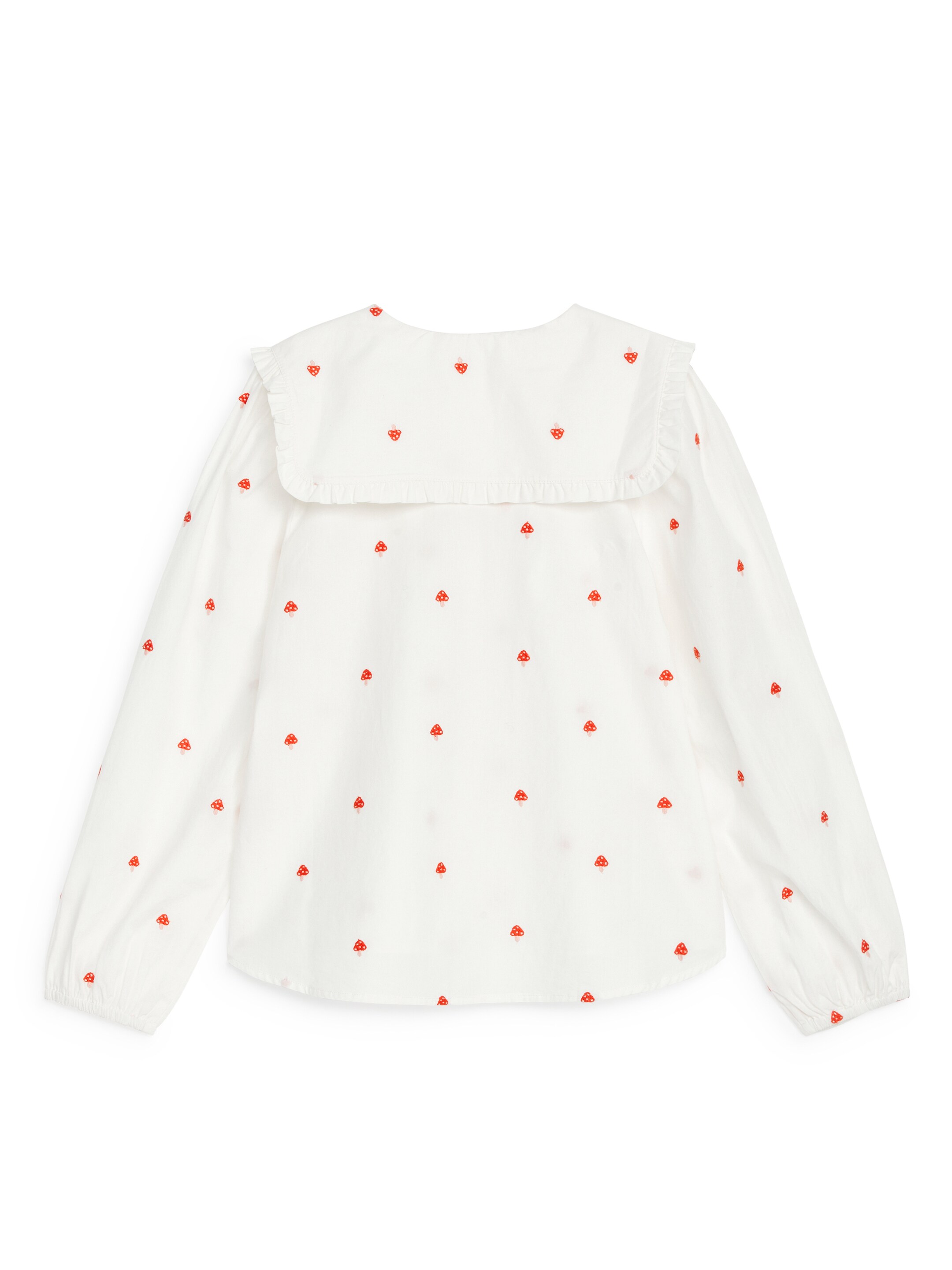 Blus med volangkrage - Vit/svampar - Regular fit - Children - StillMedia/DescriptiveStillLife - 2