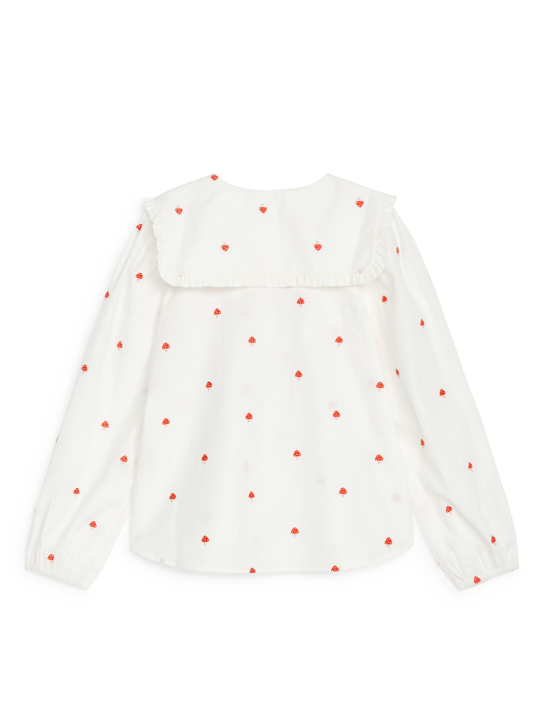 Bluse mit Rüschenkragen - Weiß/Pilze - Regular Fit - Kinder - StillMedia/DescriptiveStillLife - 2