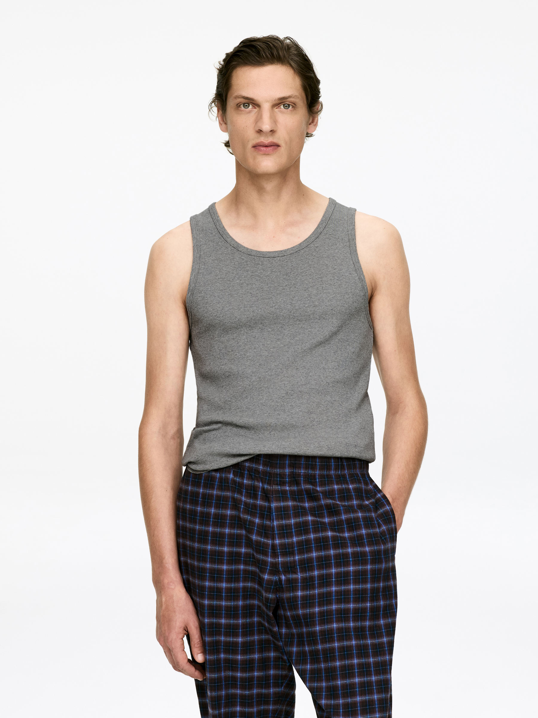 Ribbed Tank Top Set of 2-#A5A5A5-16987