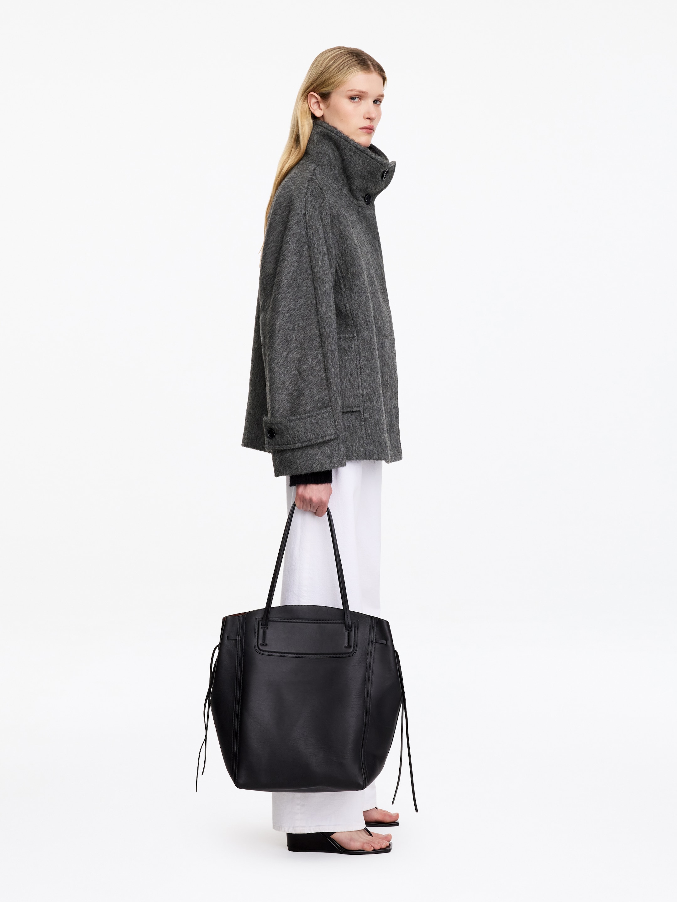 Wool-Alpaca Blend Jacket - Grey - Relaxed fit - women - StillMedia/Lookbook - 2