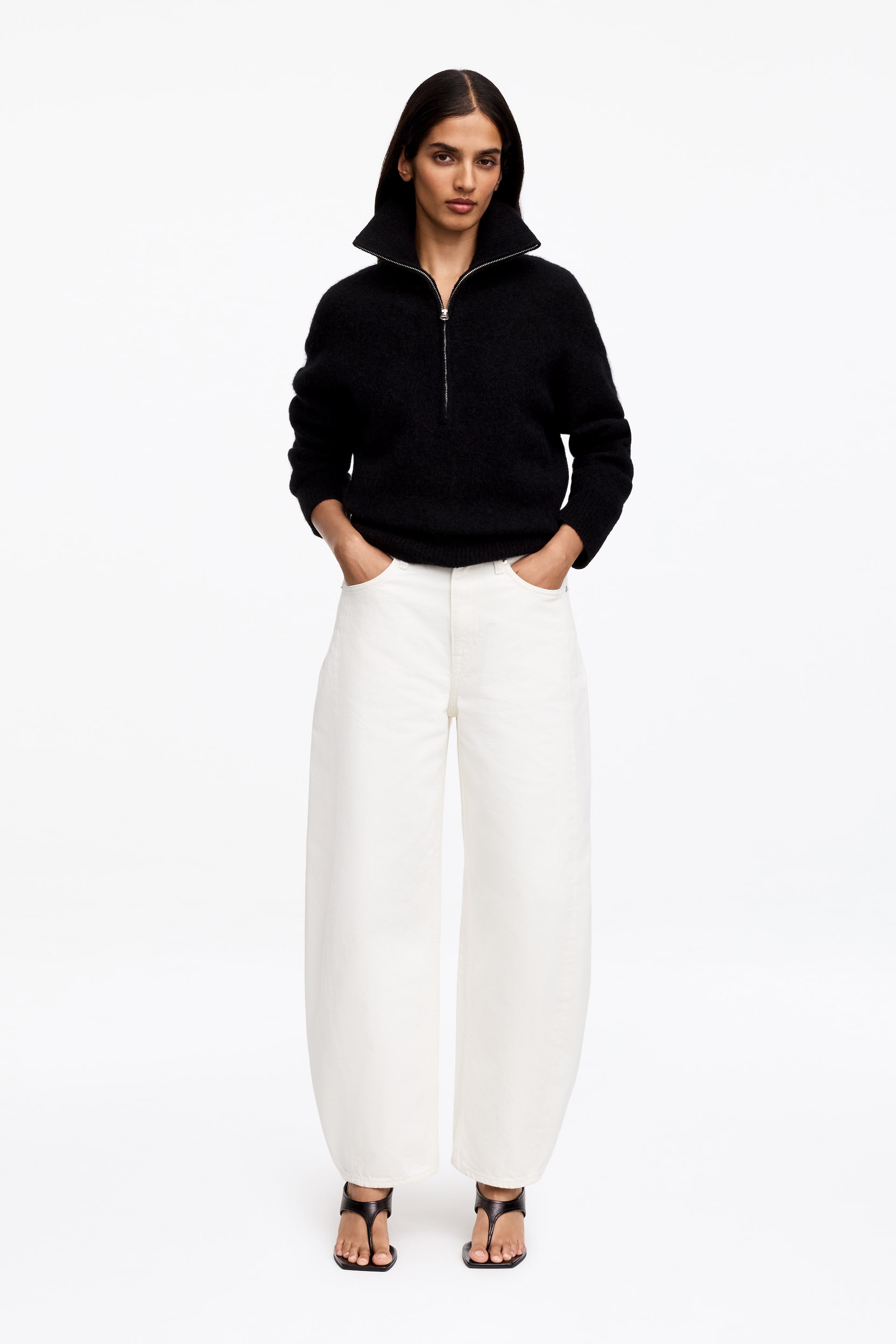 View larger image: BLOOM Barrel Jeans - White - Ladies | H&M GB 1