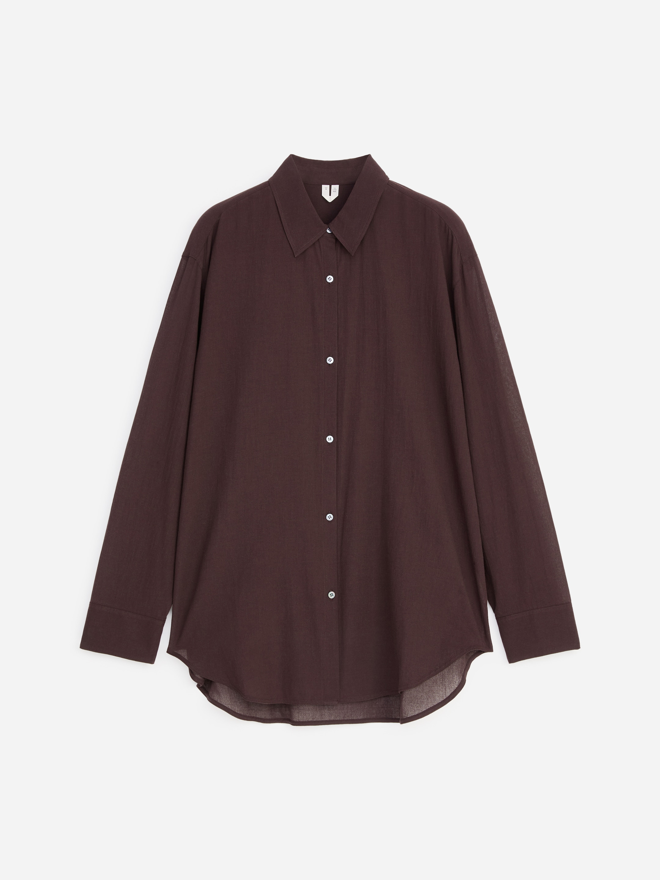 Relaxed Crêpe Shirt - Brown - Regular fit - Women - StillMedia/DescriptiveStillLife - 1