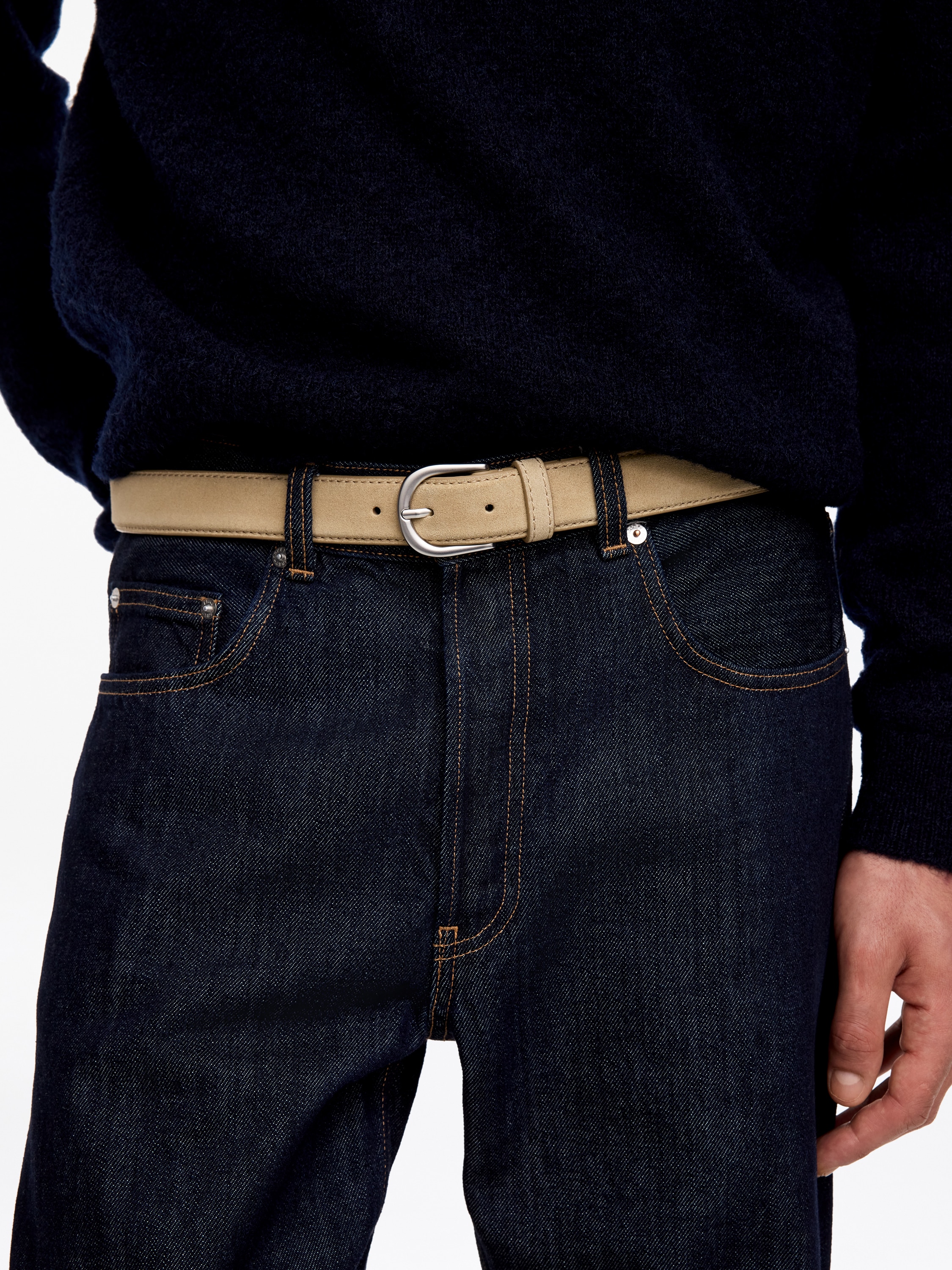Suede Belt - Beige