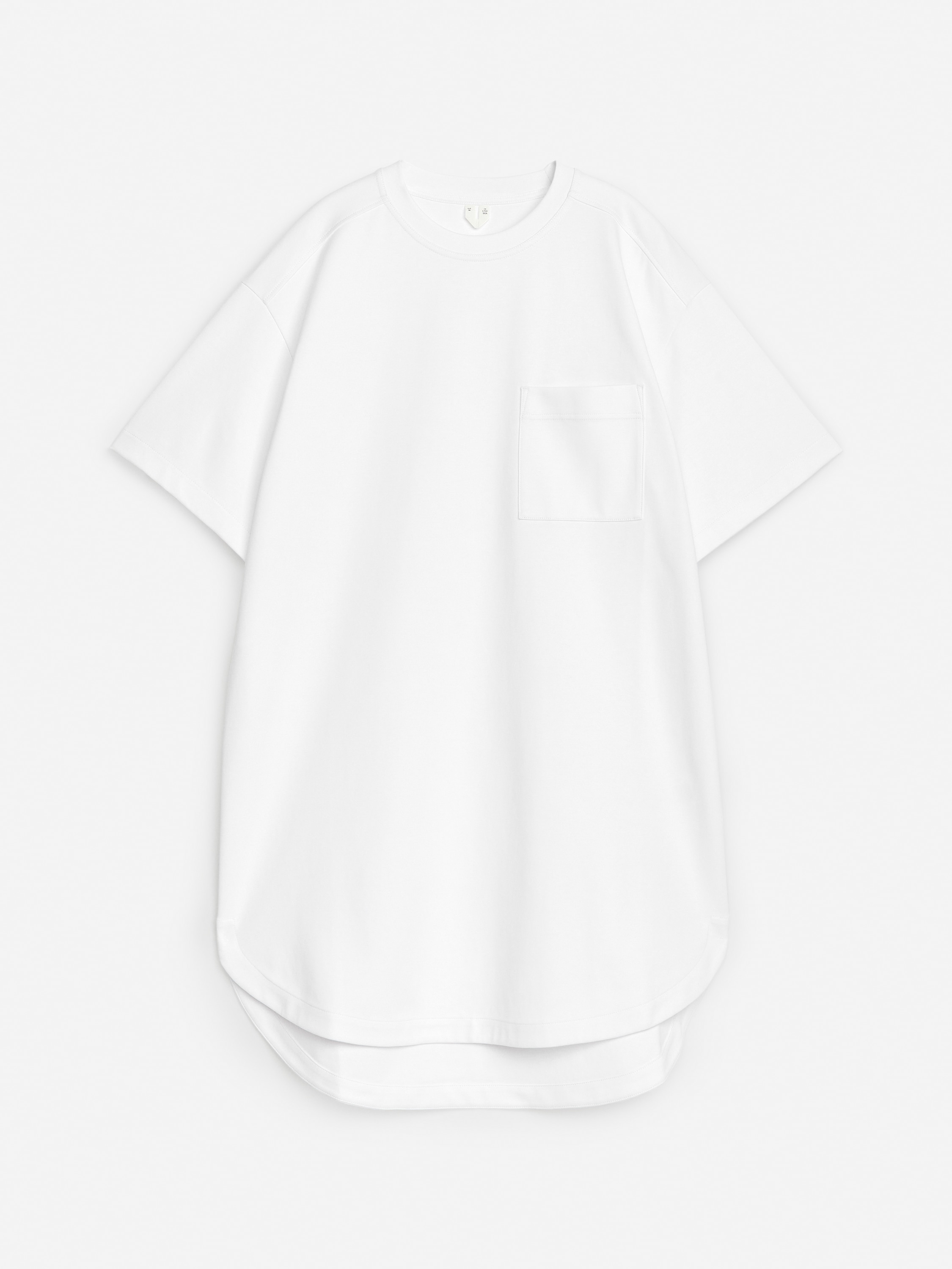 T-Shirt-Kleid aus Baumwolle - Weiß