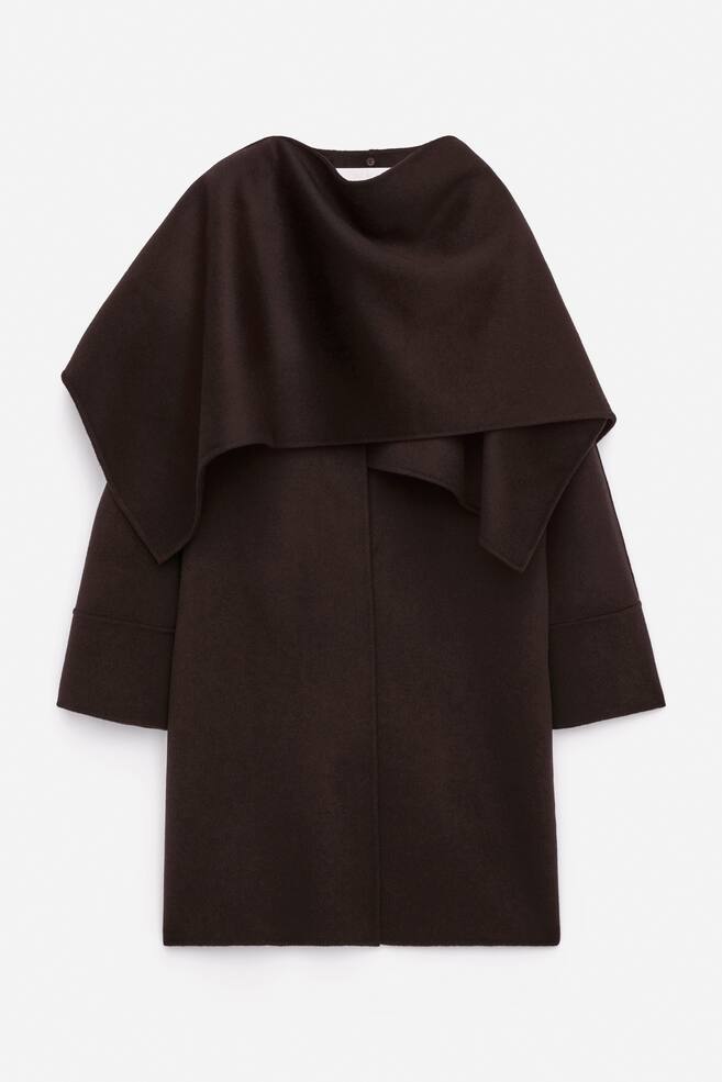 Cape Doublé Coat - Dark Brown - 1