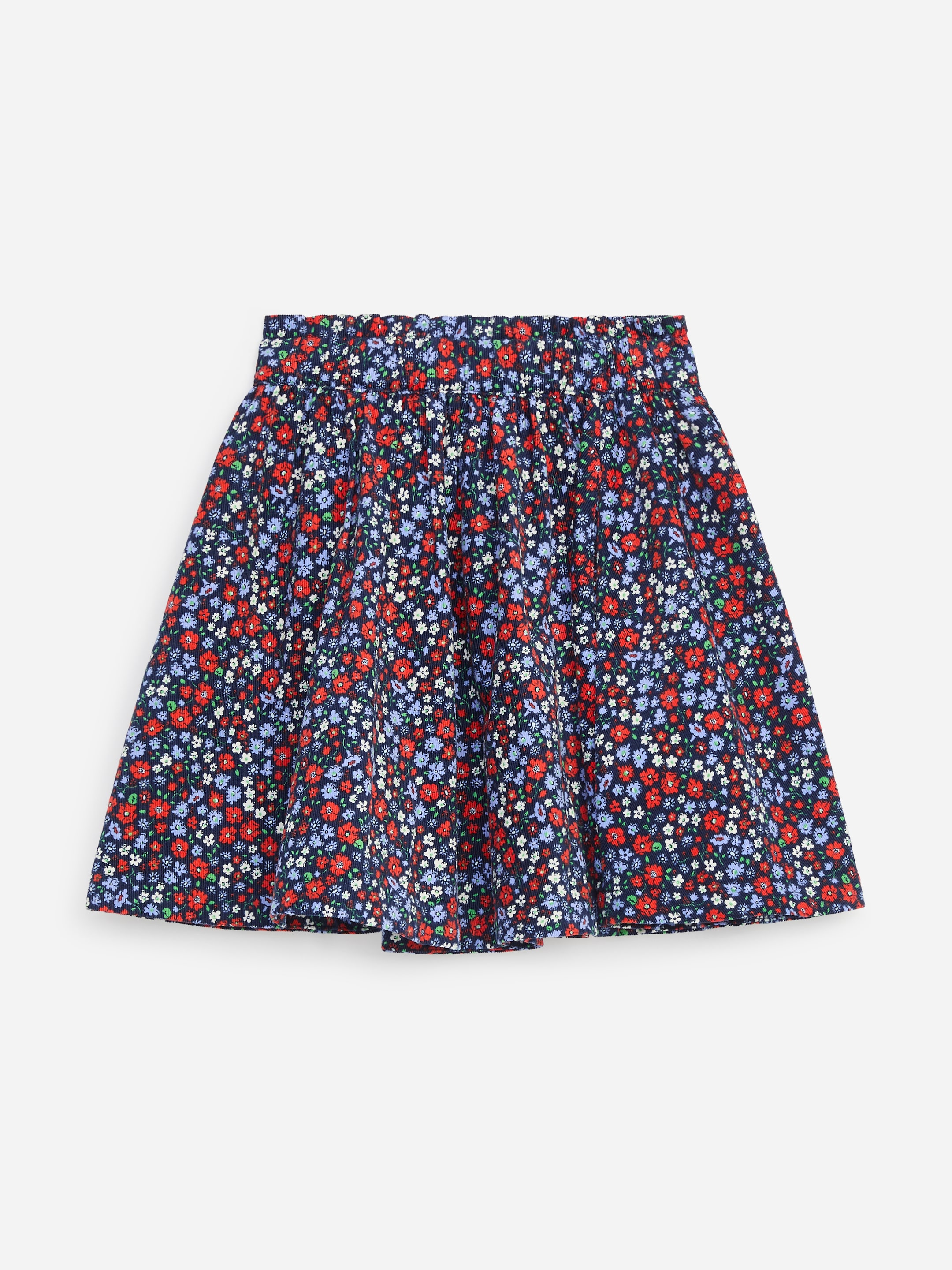 Corduroy Skirt-Blue-21355