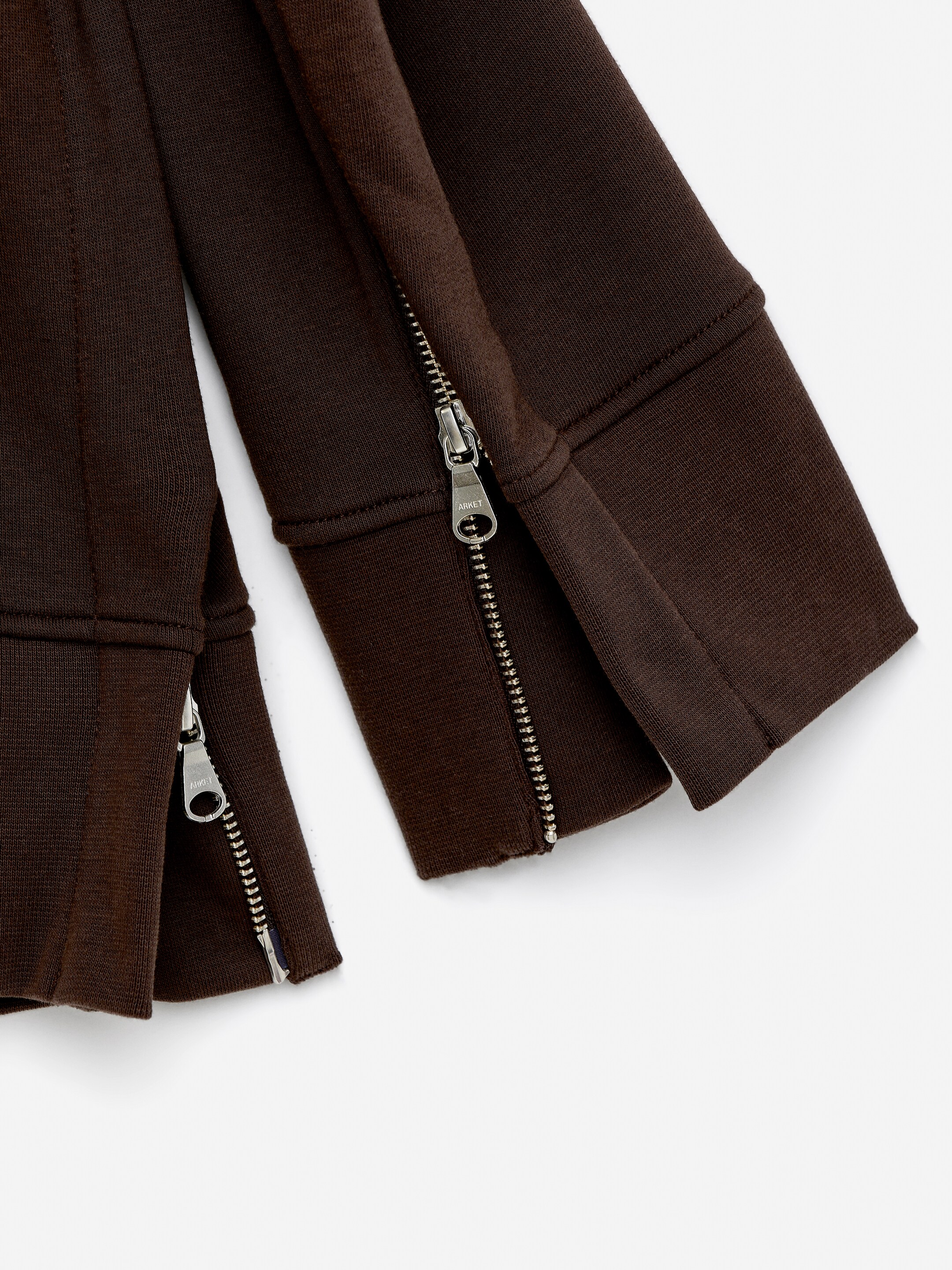 Zobacz większy obraz: Bluza z zamkami błyskawicznymi - Ciemnobrązowy - ONA | H&M PL 6