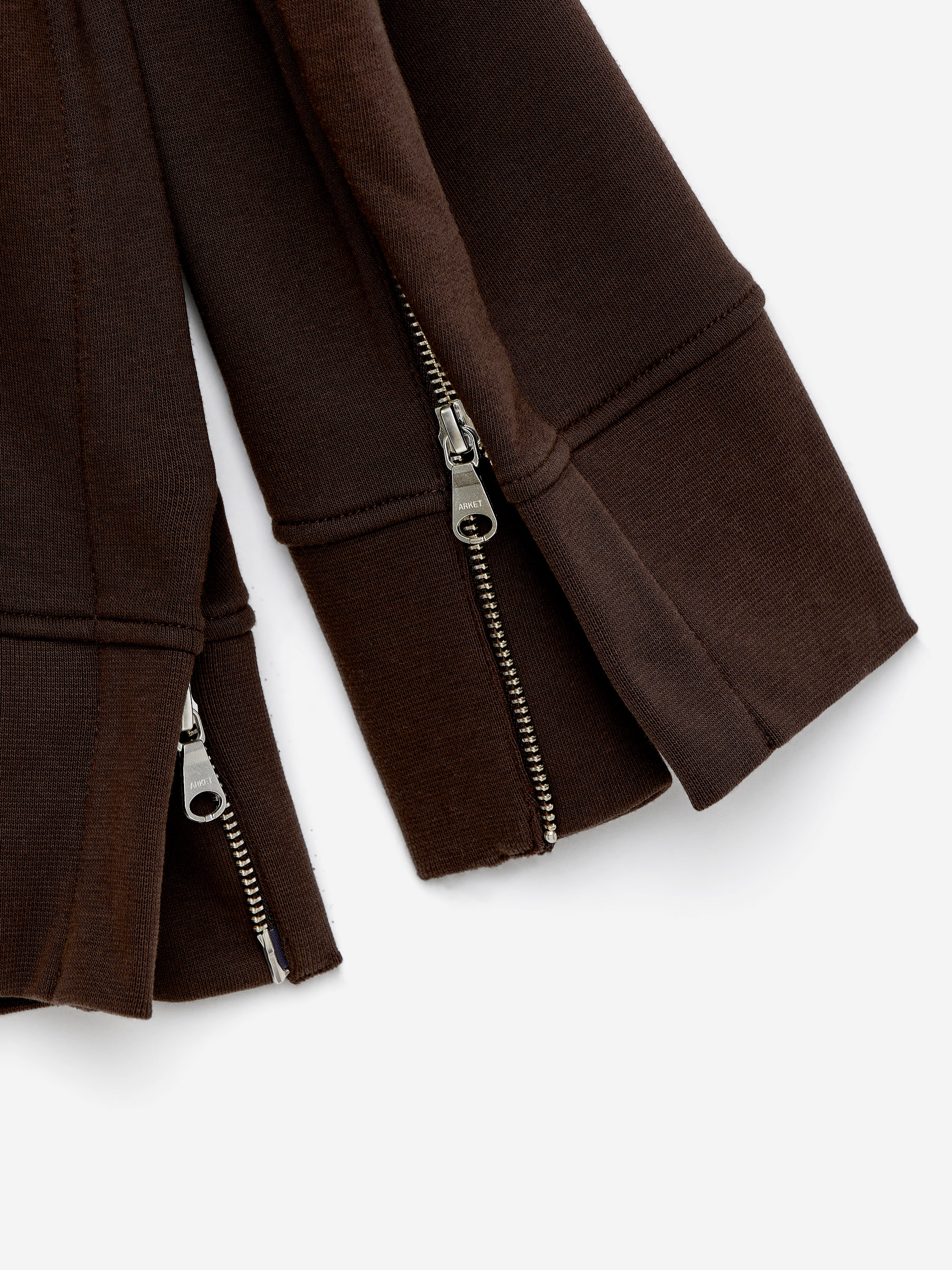 Zip-Detail Sweatshirt - Dark Brown - Regular fit - Women - StillMedia/DescriptiveDetail - 1