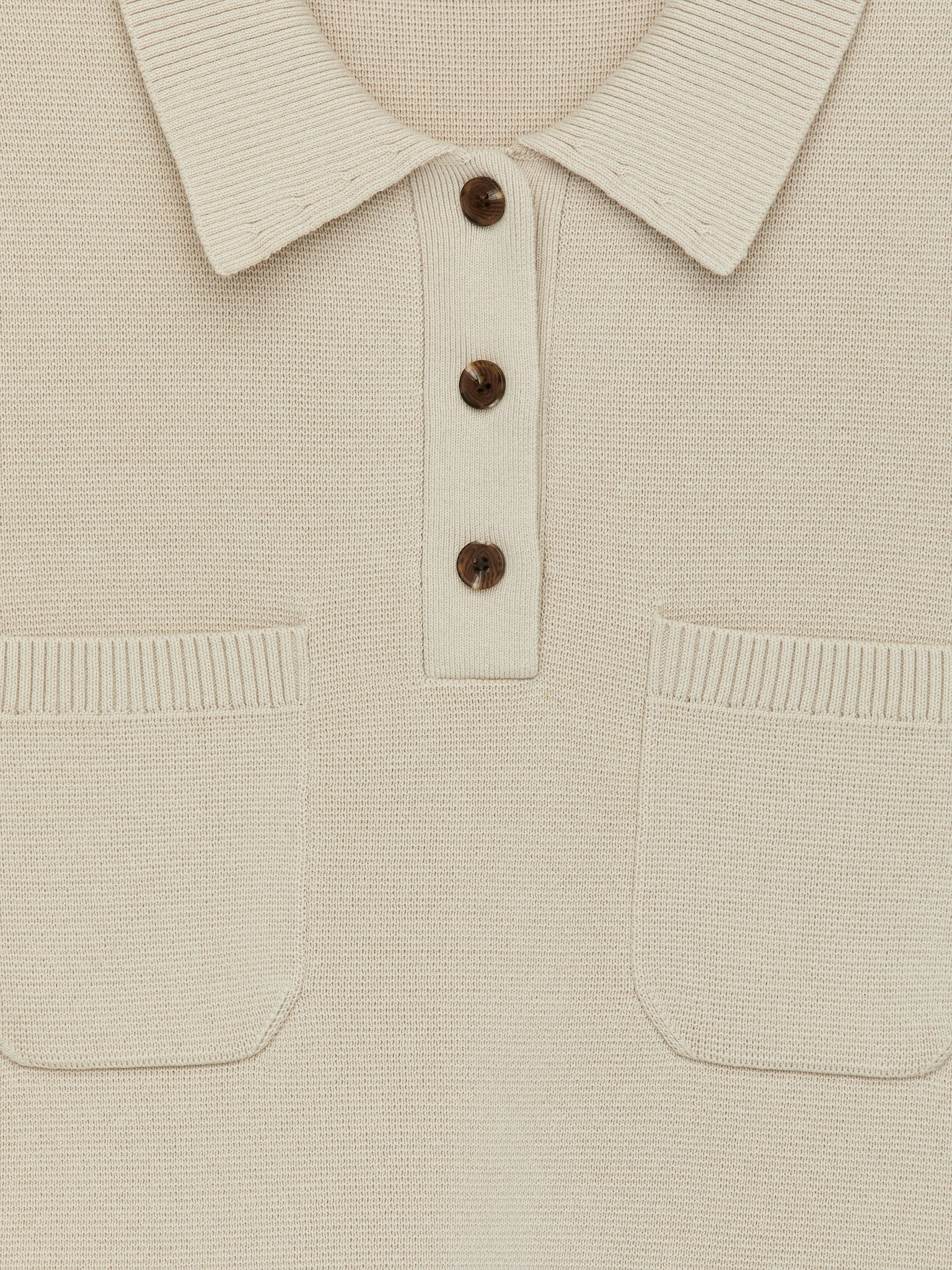 Polo en coton - Beige/Bleu foncé/Rouille - 2