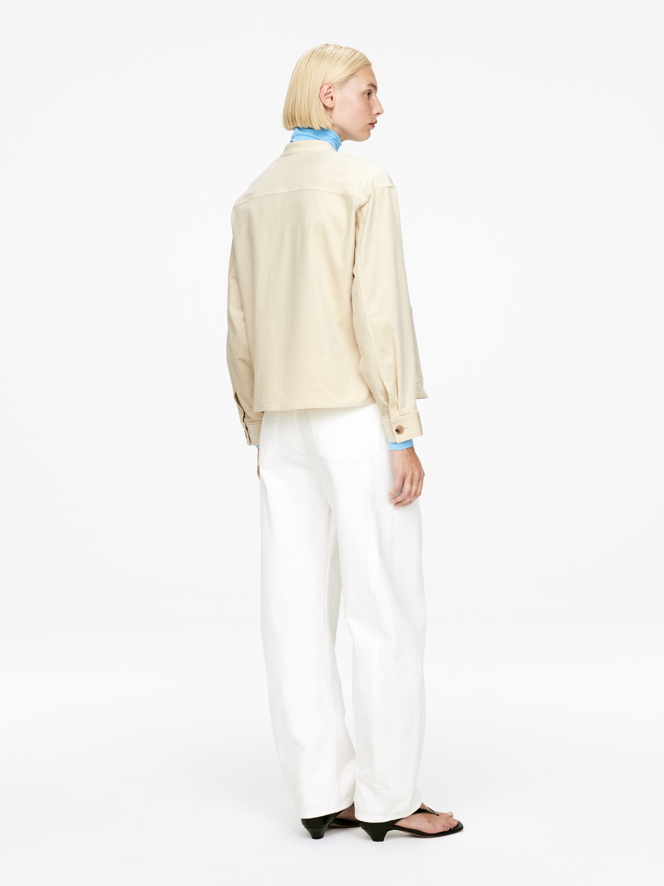 Corduroy Overshirt - Light Beige - Regular fit - Women - StillMedia/Lookbook - 3