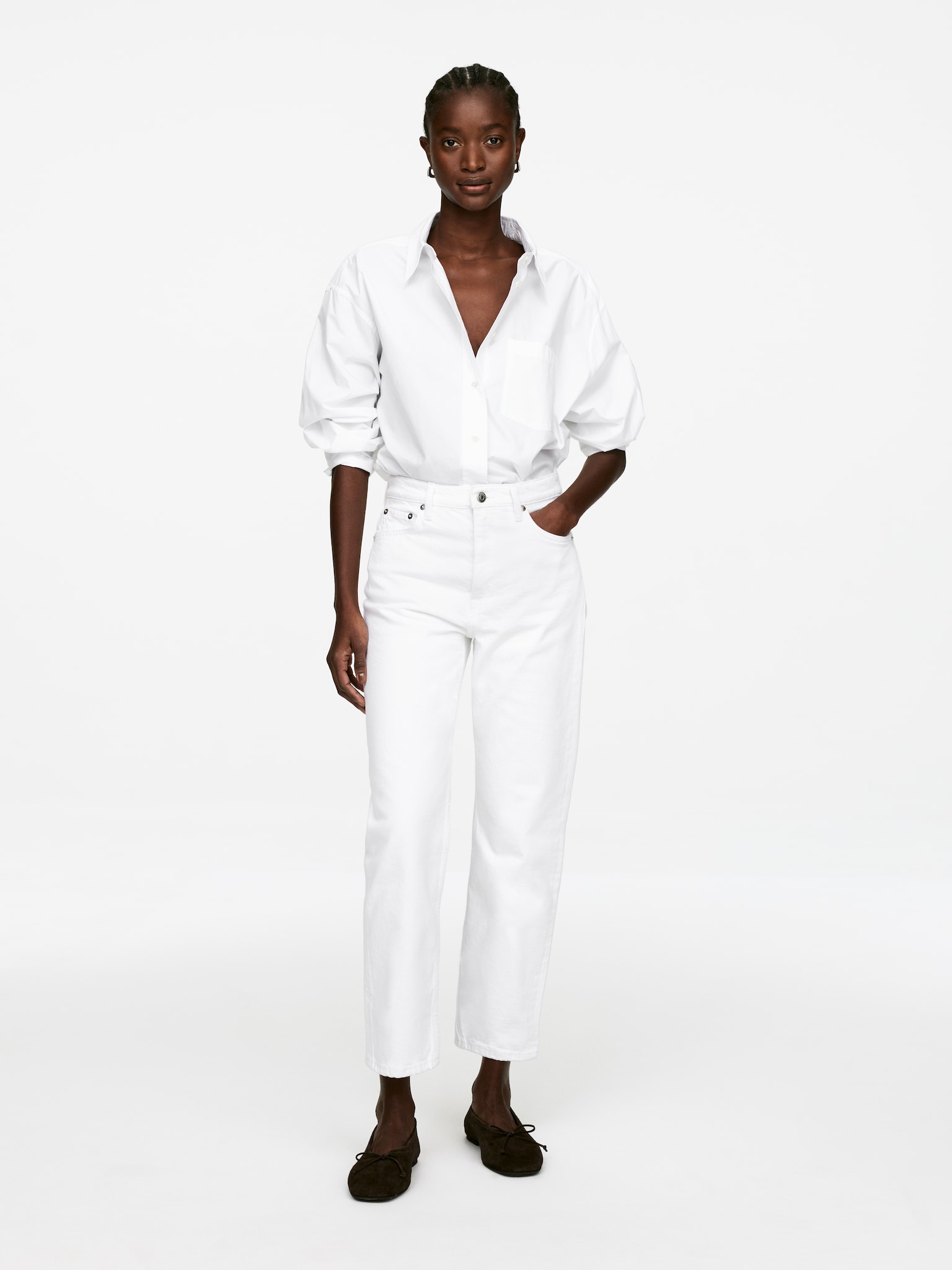JADE CROPPED slim jeans - Hvid/Mellemblå/Sort/Mørkeblå/Blå/Mørkeblå