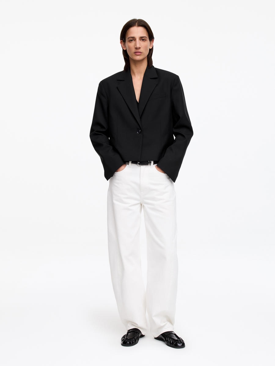 ARKET Women's  Cropped Wool Blazer Black,  size 36