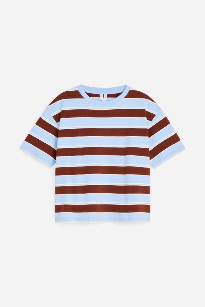 Oversize-T-Shirt - Blau/Braun/Blau/Orangen/Cremeweiß/Frosch/Blassgelb/Zitronen - 1