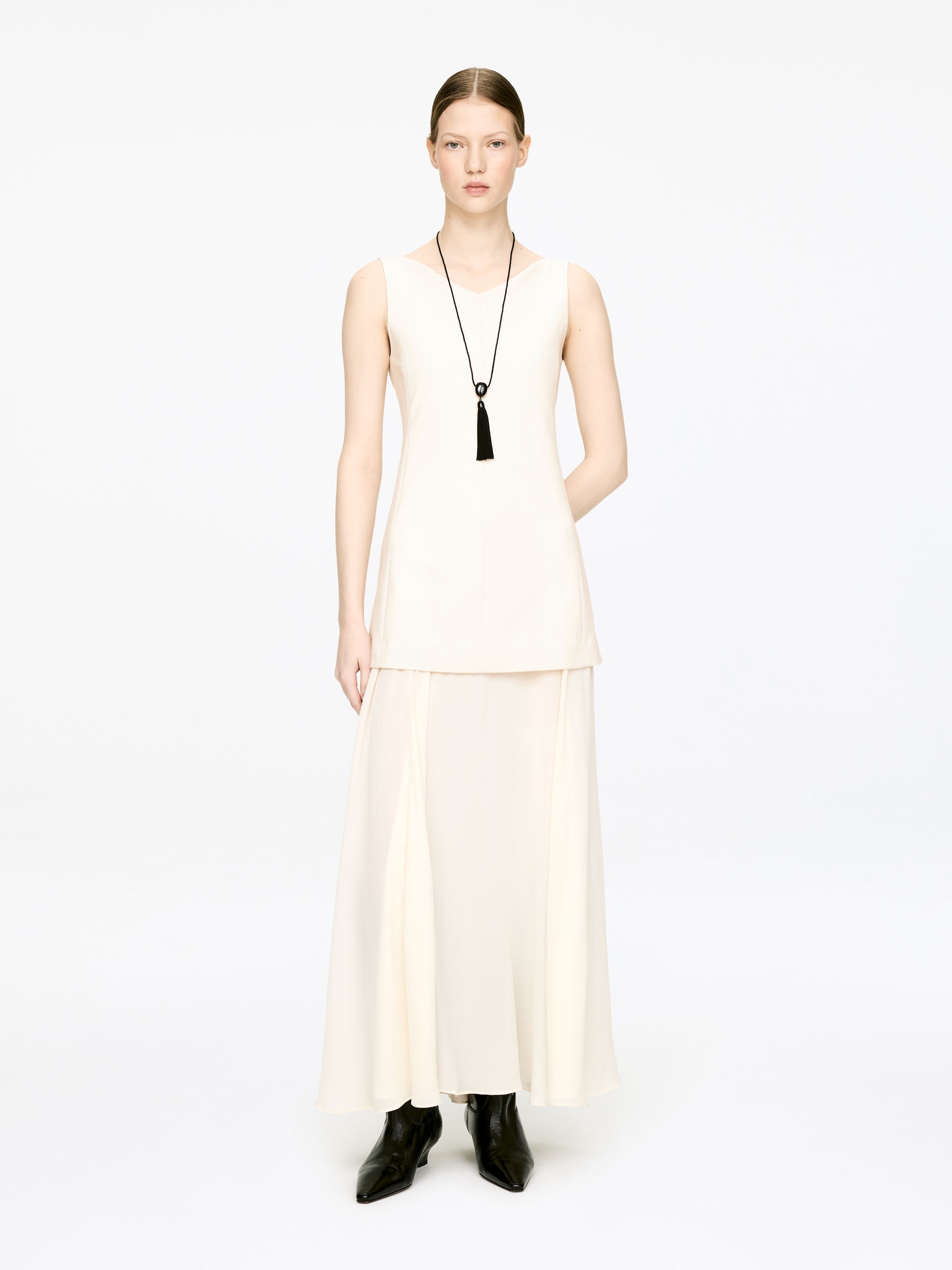 Drop-Waist Dress-#DED9C5-17399