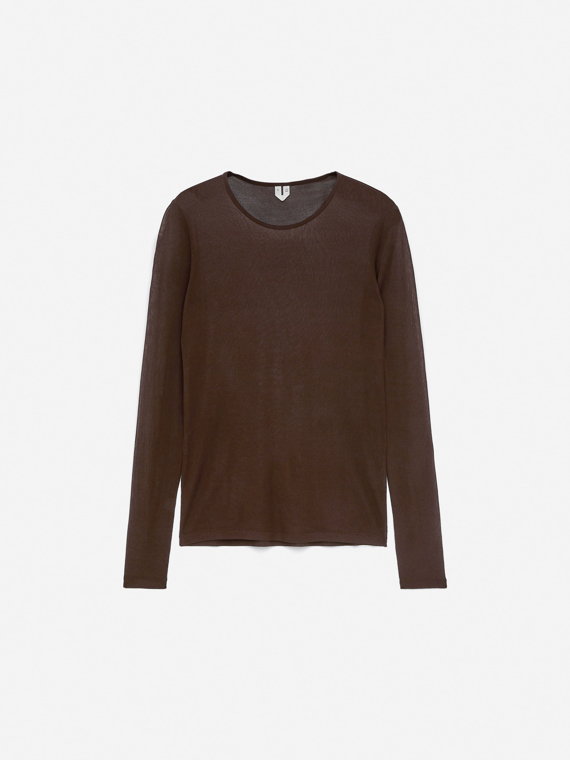 Slim Silk Top-#3f2d23-16088