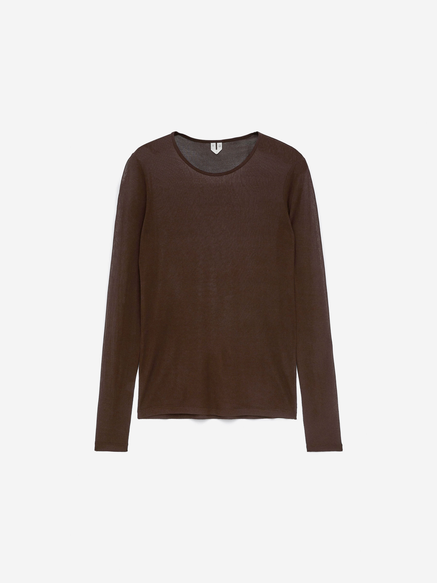 Sheer Silk Top - Dark Brown - Slim fit - Women - StillMedia/DescriptiveStillLife - 2