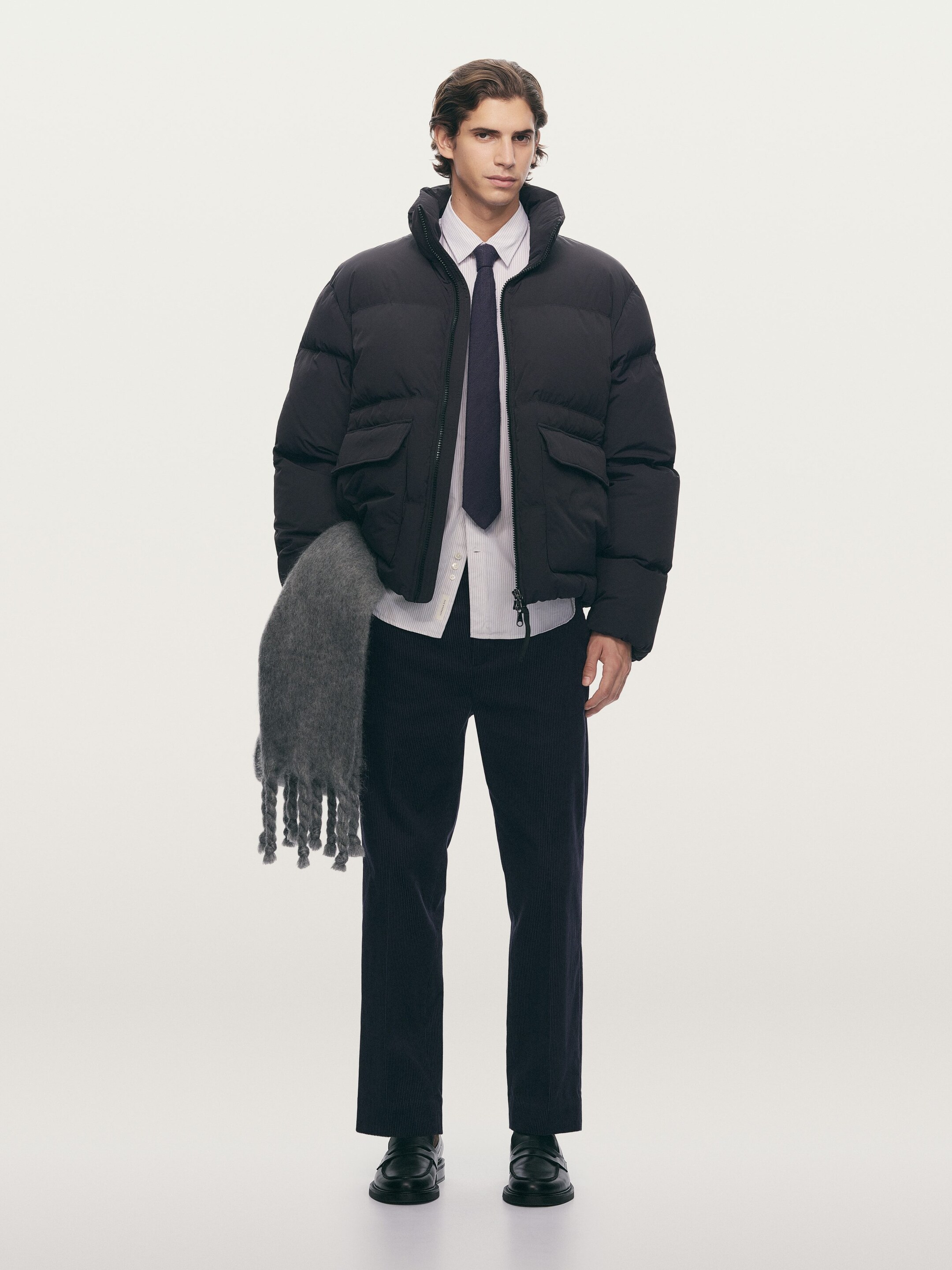 Größeres Bild anzeigen: Schal aus Mohairwolle und Wolle - Grau - Ladies | H&M AT 4