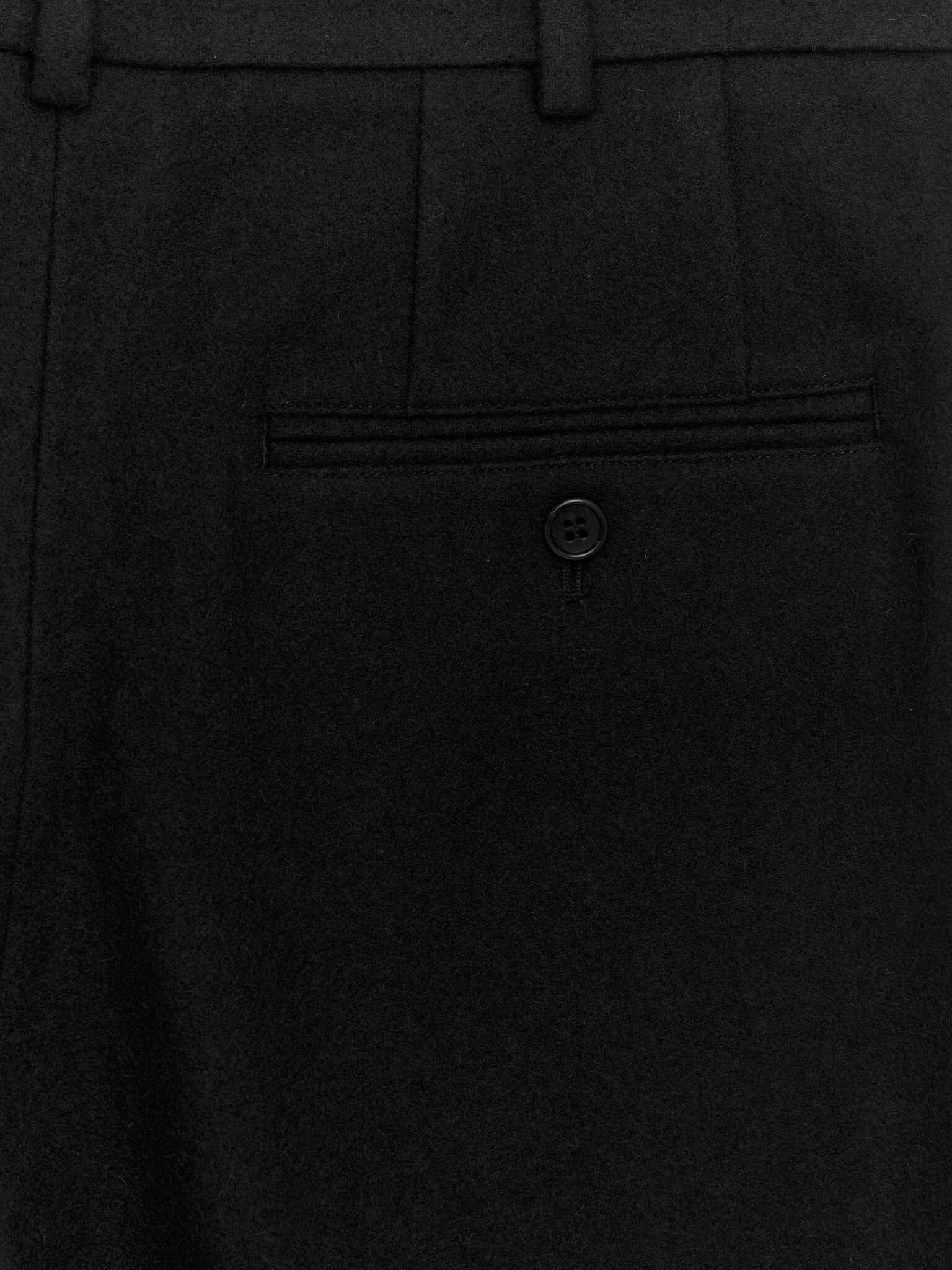Pantalon décontracté en laine - Noir - 4