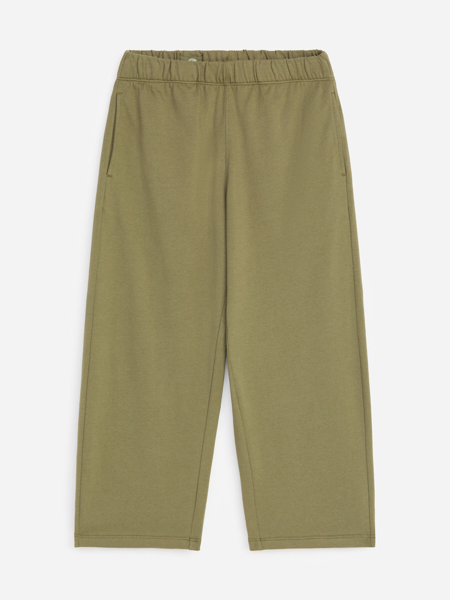 Relaxed Jersey Trousers-#6A6856-19240
