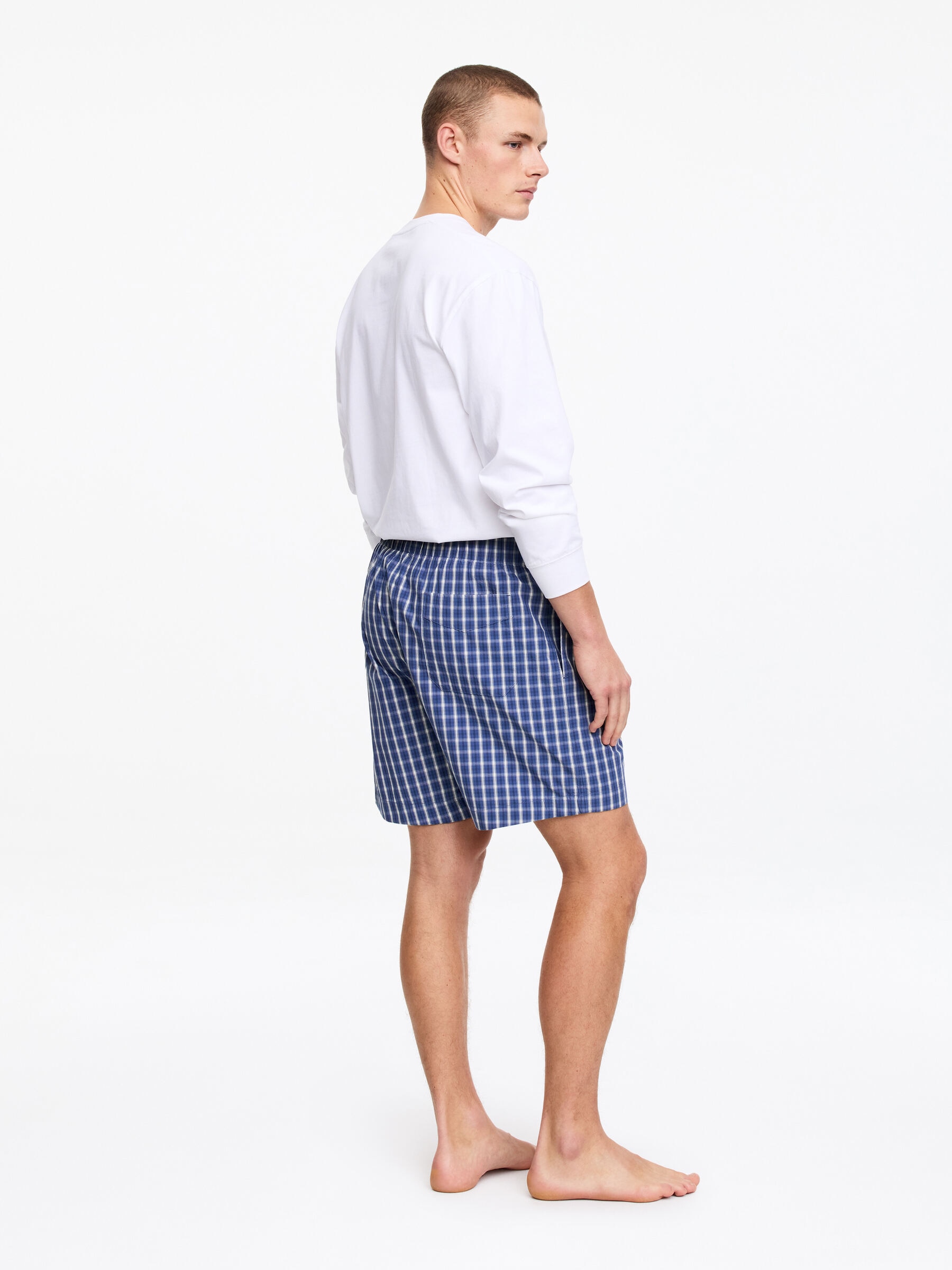 Kurze Pyjamahose - Blau/Karos - Regular Fit - Herren - StillMedia/Lookbook - 3