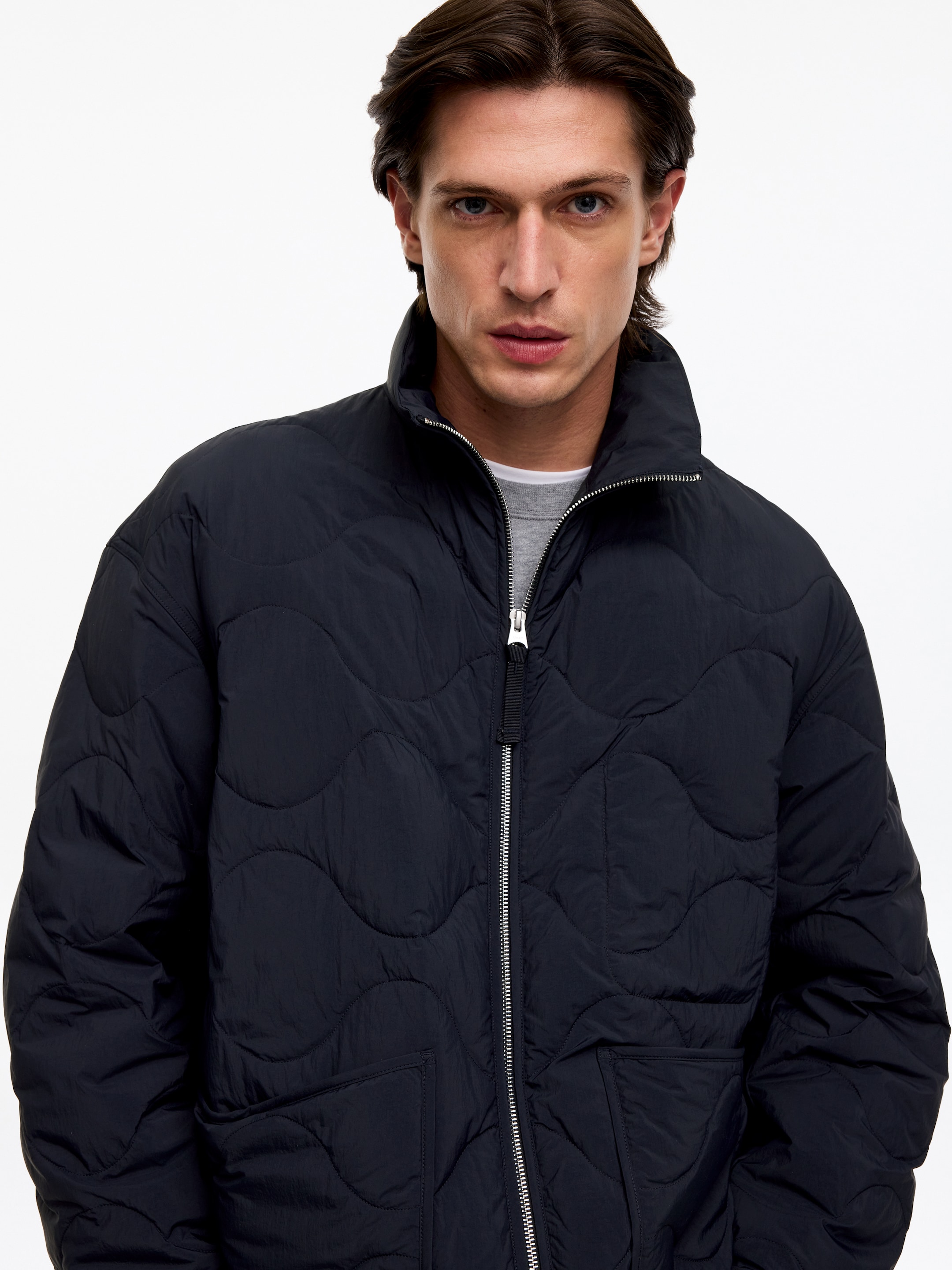 Gesteppte Daunenjacke - Dunkles Marineblau - Relaxed Fit - men - StillMedia/Lookbook - 4