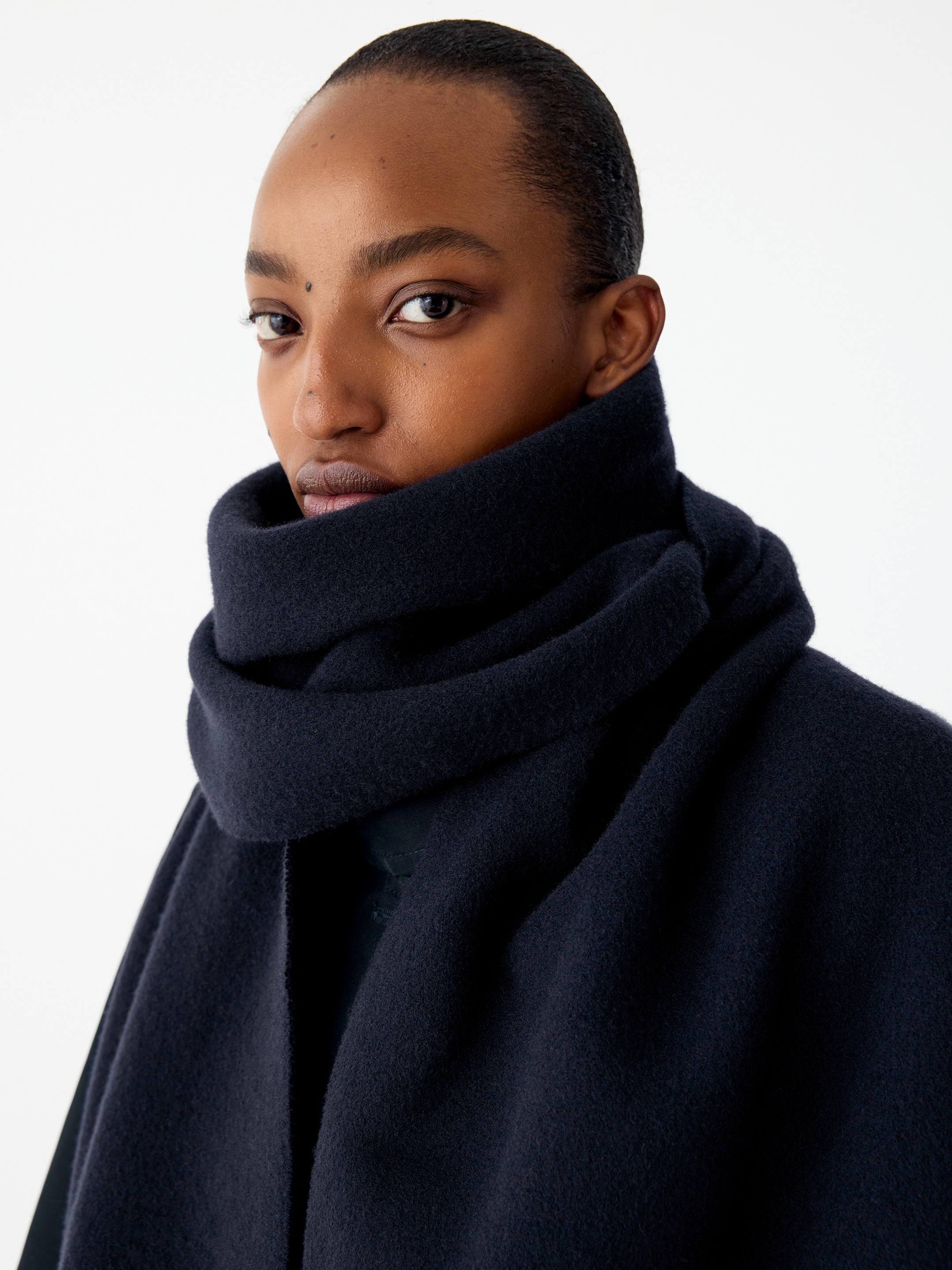 Sciarpa oversize in lana-Blue-21058