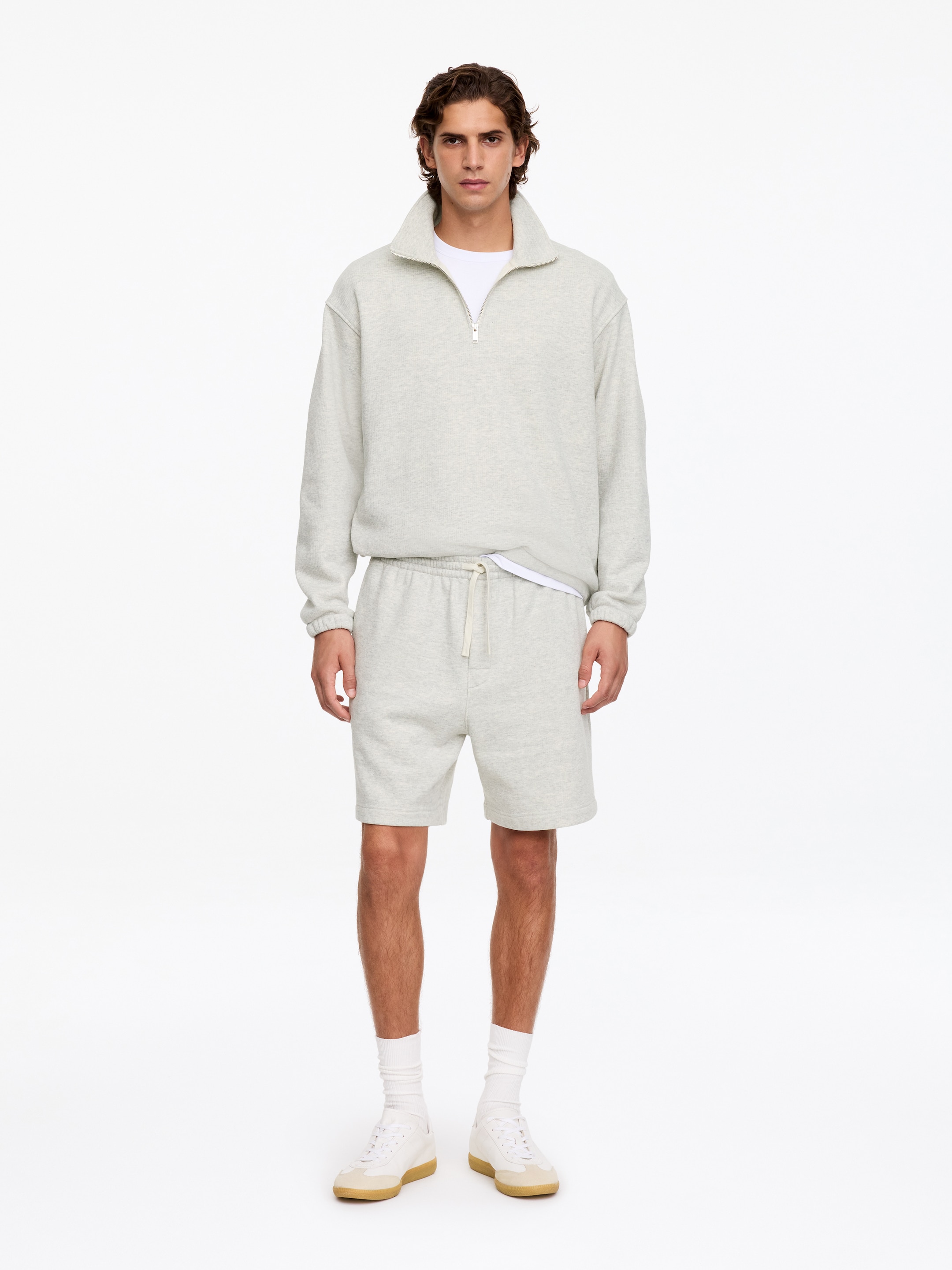 Lounge Shorts - Grey Melange - Relaxed fit - men - StillMedia/Lookbook - 2