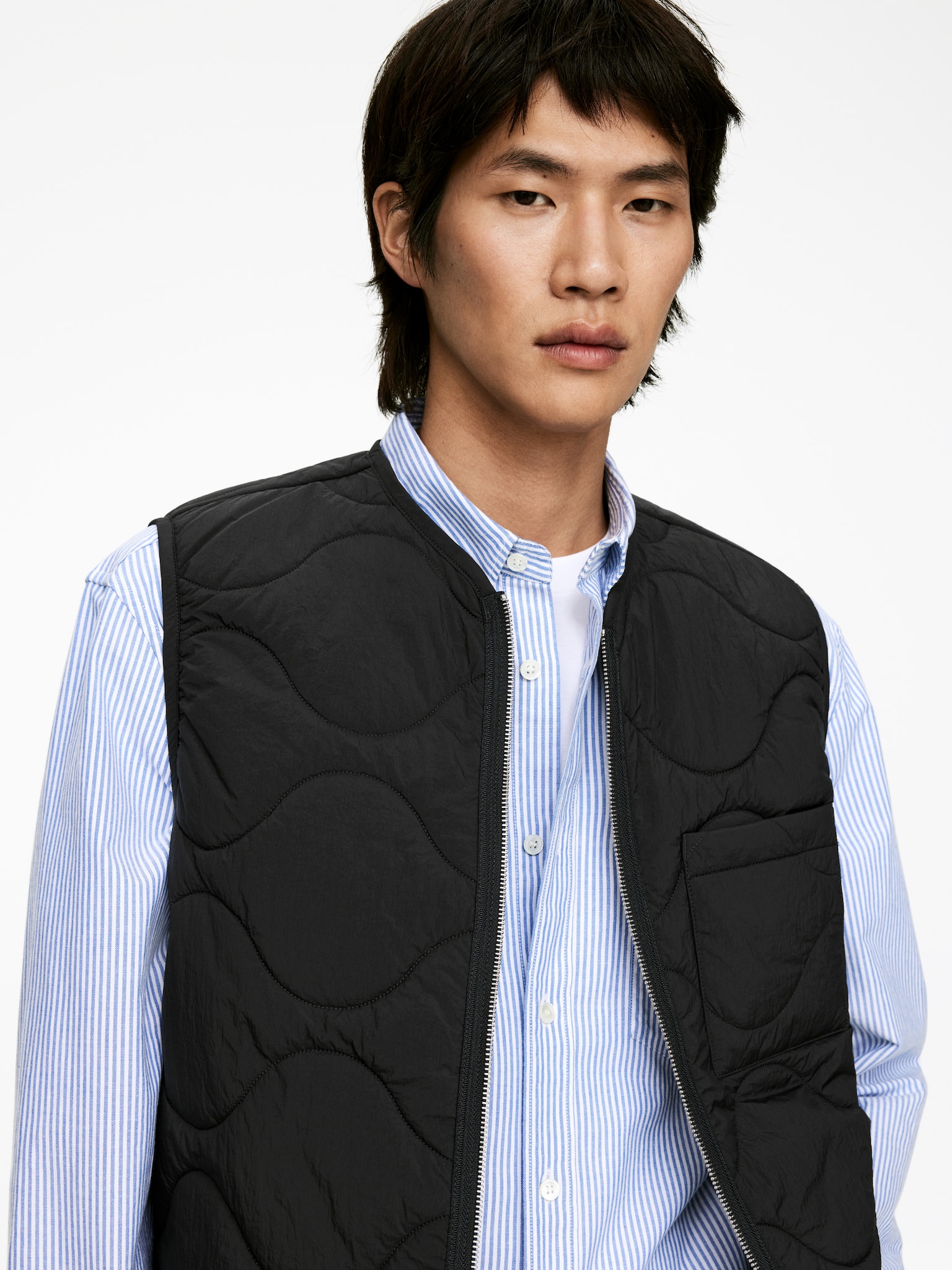 2-in-1 quiltet vest - Sort/Mørkeblå/Kakigrøn/Rødbrun/Blå/Grøn - 5
