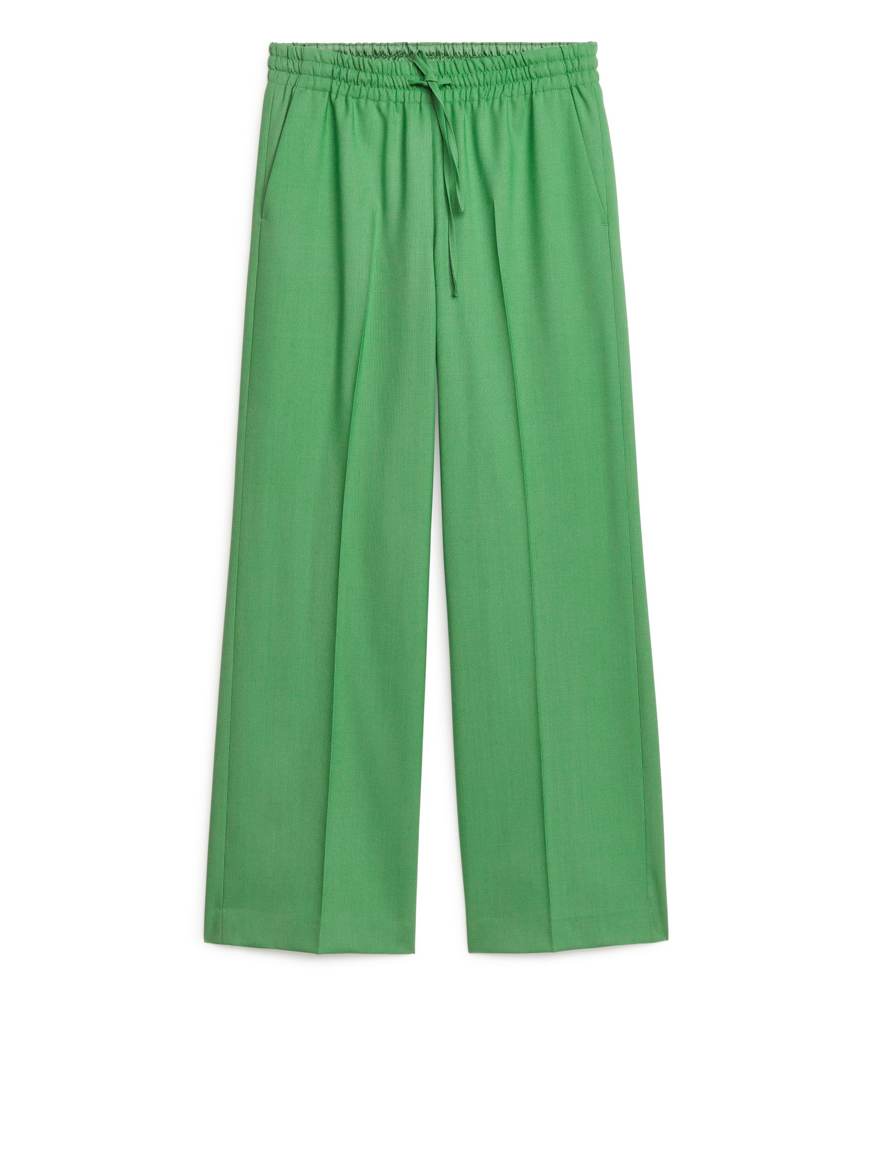 Pantaloni in hopsack di lana-#548B6A-10930