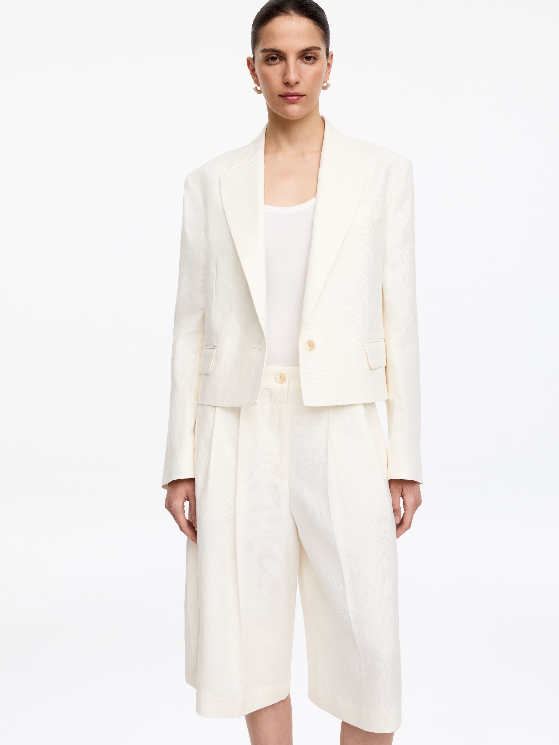 Linen Blazer - White - Regular fit - Women - StillMedia/Lookbook - 3