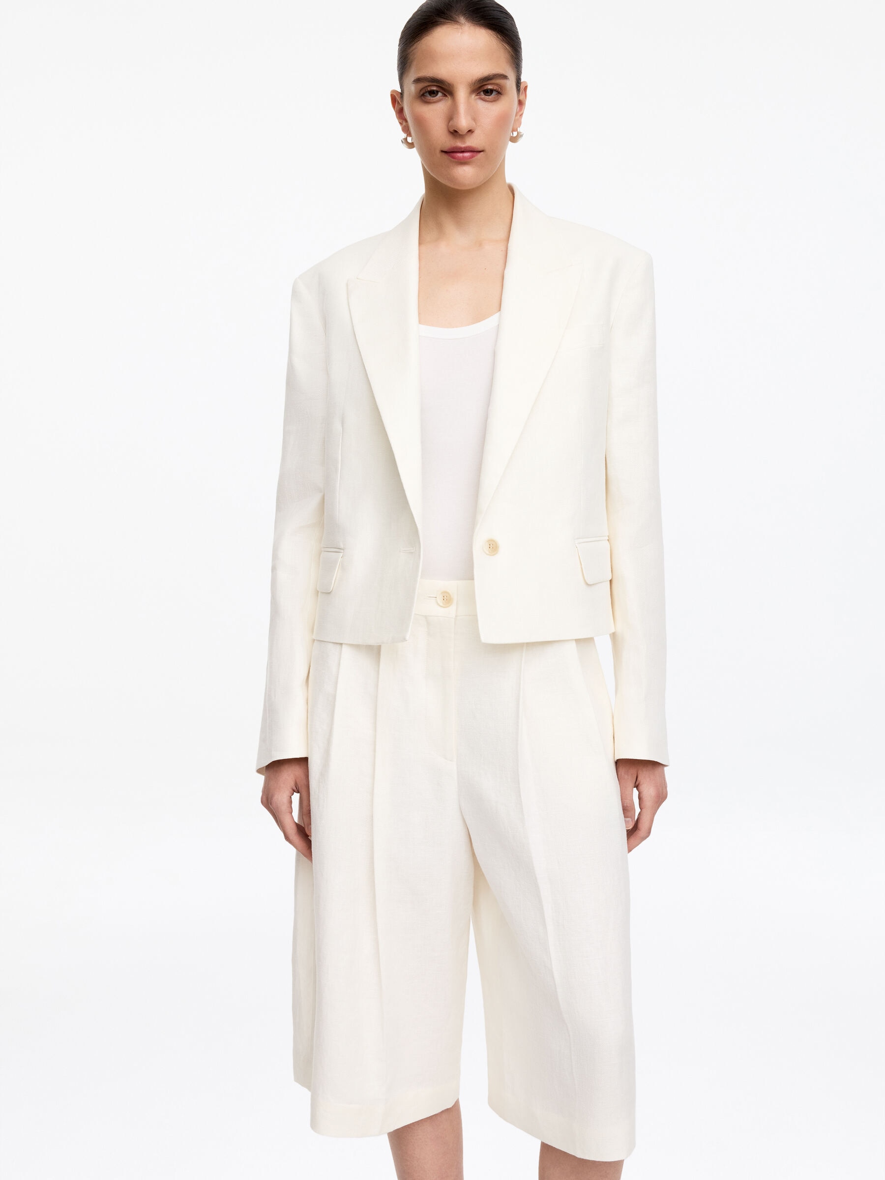 Blazer en lin - Blanc - Regular fit - Femme - StillMedia/Lookbook - 3