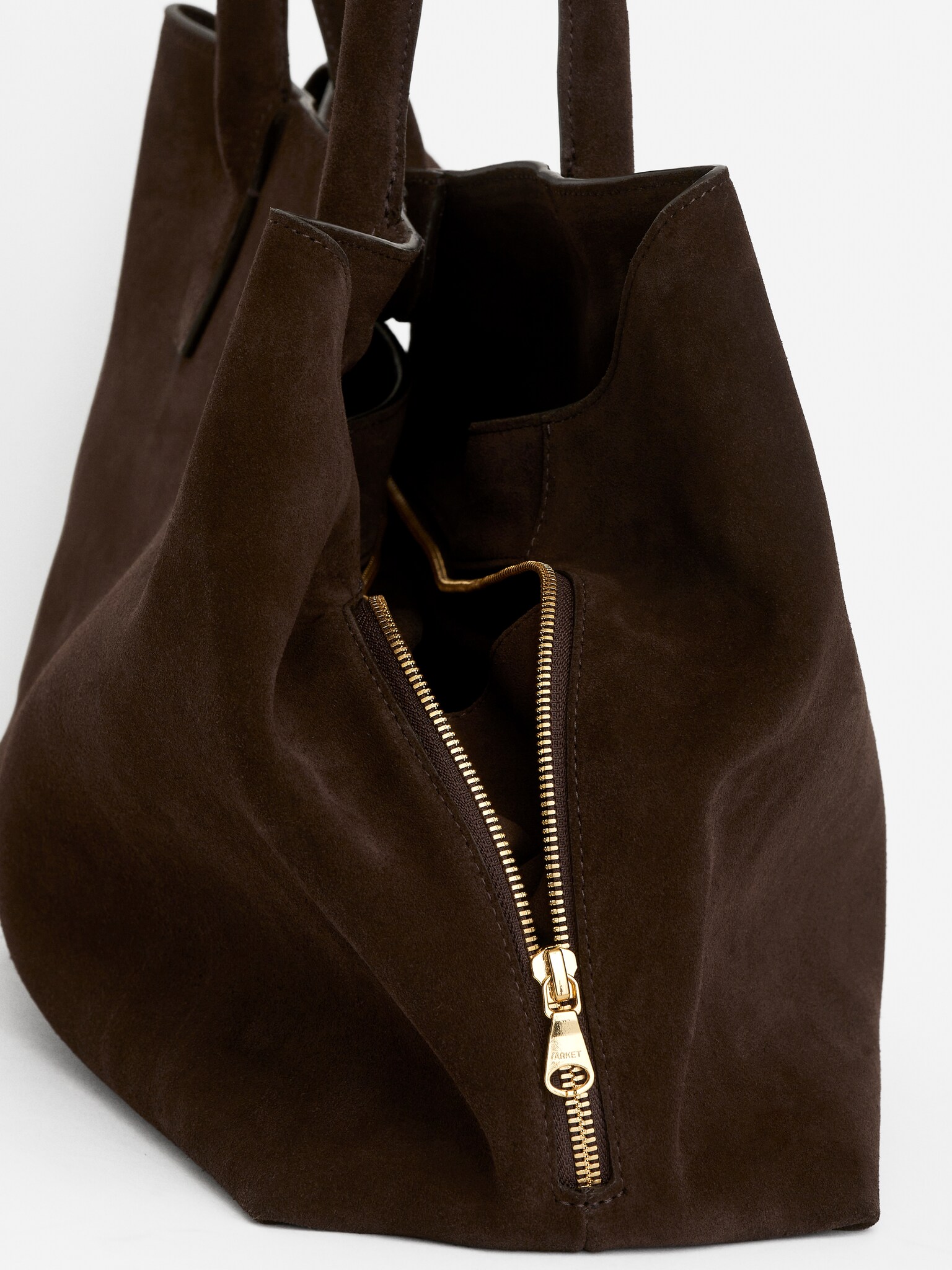 Fourre-tout en daim - Marron - 5
