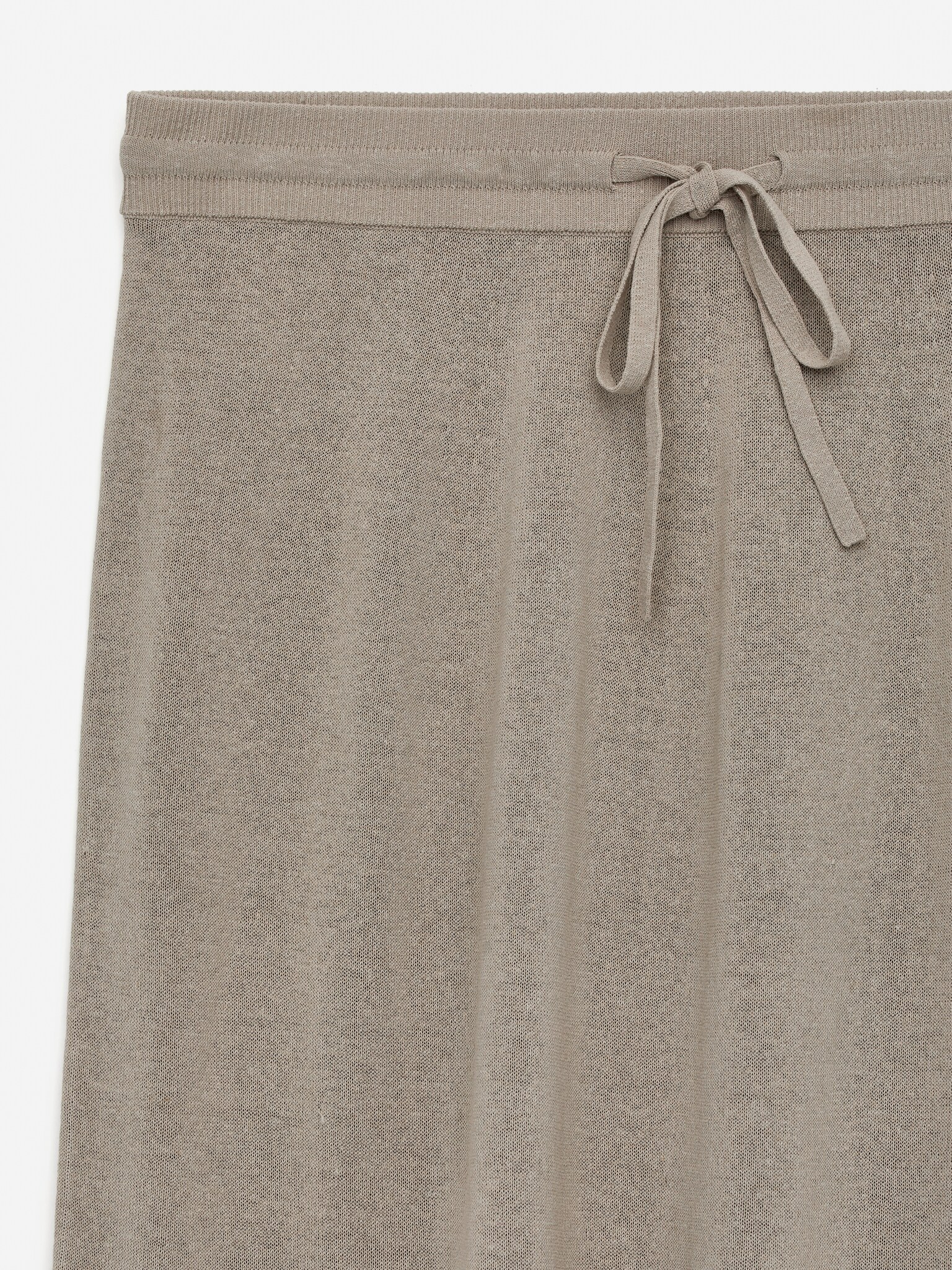 Jupe en lin et coton - Taupe - 2