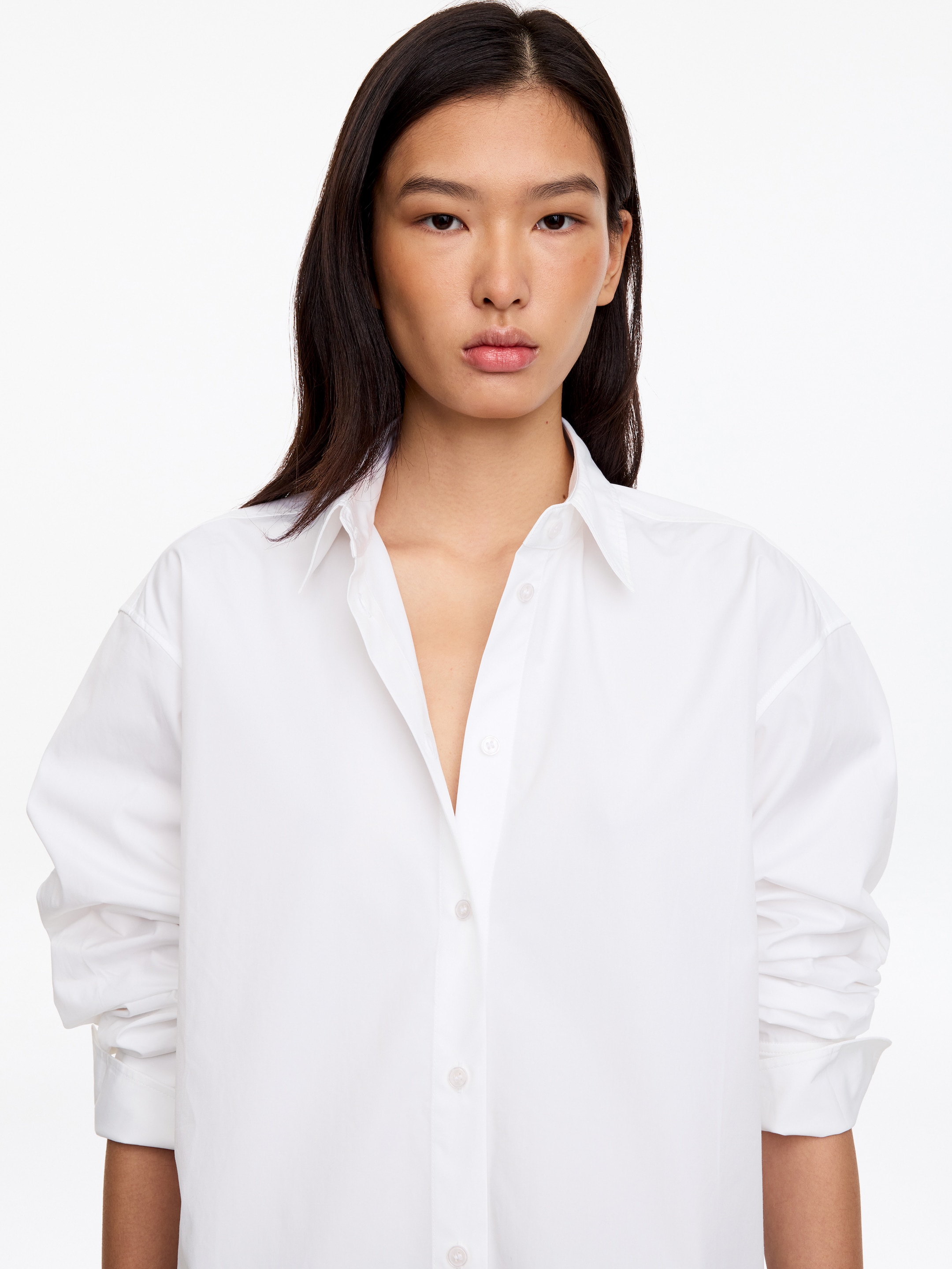 Chemise décontractée en popeline - Blanc - Loose fit - women - StillMedia/Lookbook - 4