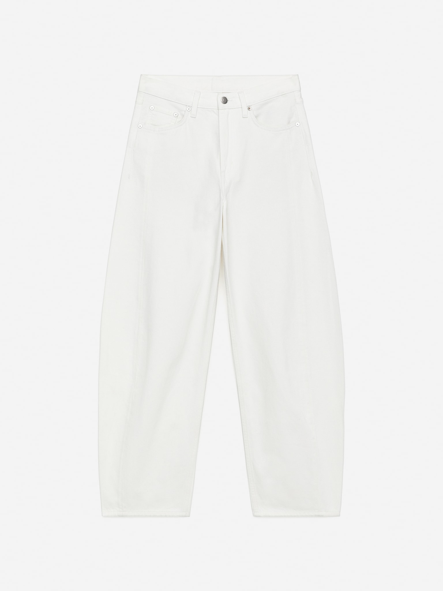 BLOOM Barrel Jeans - White/Light Blue - 2