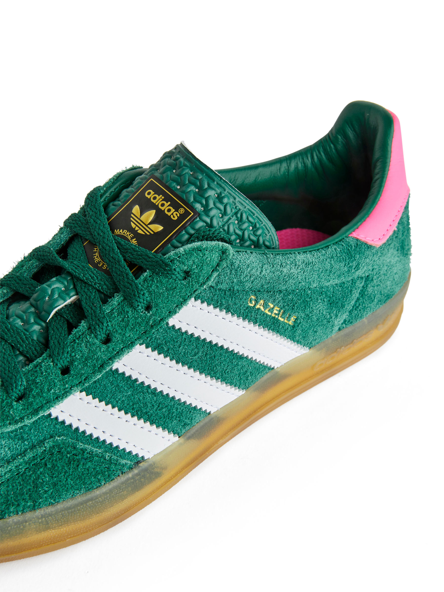 Baskets adidas Gazelle Indoor – Vert/Rose – Femme – ARKET FR