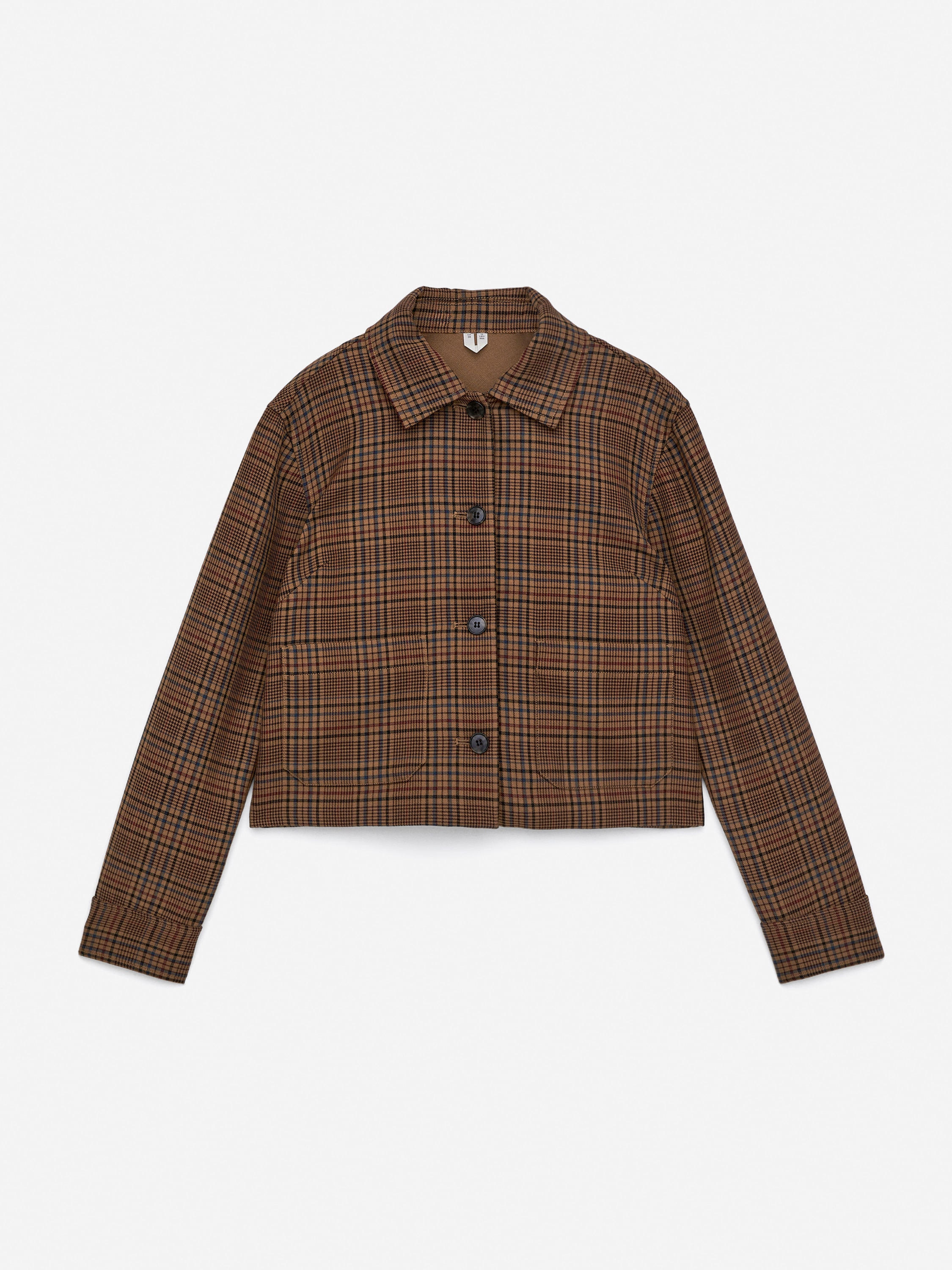 Rutete overskjorte - Mørk beige/rutete