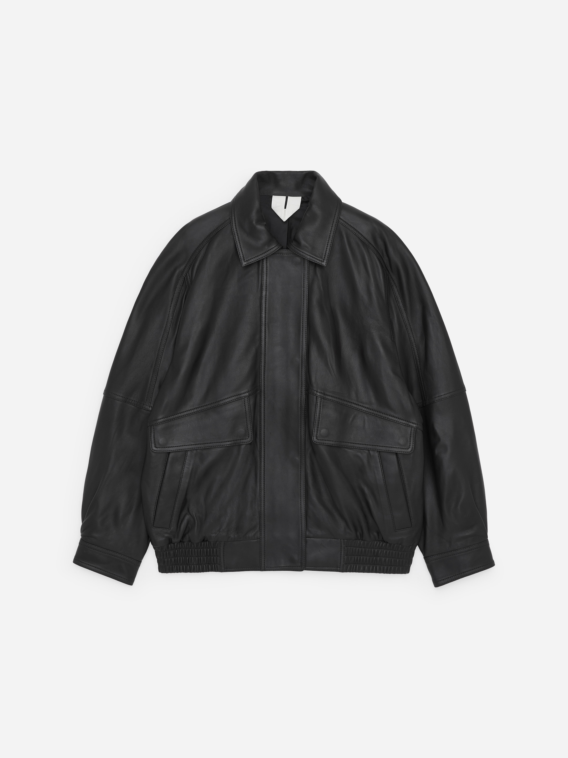 Relaxed Leather Jacket - Black - Relaxed fit - women - StillMedia/DescriptiveStillLife - 1